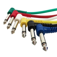 Stagg S Series Mono Patch Cables (Set of 6) - 30cm