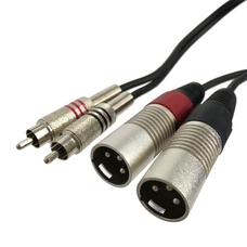 Stagg S Series Twin RCA/m - Twin XLR/M Cable - 3m