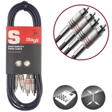 Stagg S Series Twin RCA/m - Twin RCA/M Cable - 6m