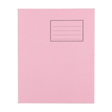 Exercise Books 8 x 6.5in 32 Page Blank - Vivid Pink - Pack of 100