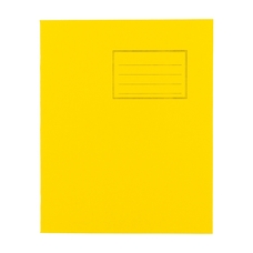 Exercise Books 8 x 6.5in 32 Page 8mm F&M - Yellow - Pack of 100