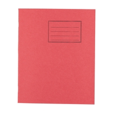 Exercise Books 8 x 6.5in 48 Page 12mm Feint - Red - Pack of 100