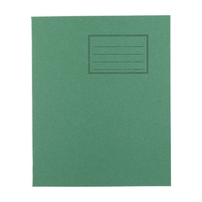 Exercise Books 8 x 6.5in 48 Page 8mm F&M - Dark Green - Pack of 100