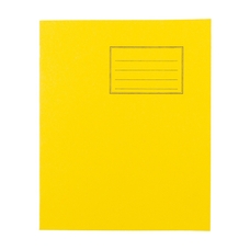 Exercise Books 8 x 6.5in 48 Page 7mm Squared - Yellow - Pack of 100
