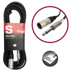 Stagg S Series Deluxe Stereo Jack-Male XLR Cable - 6m