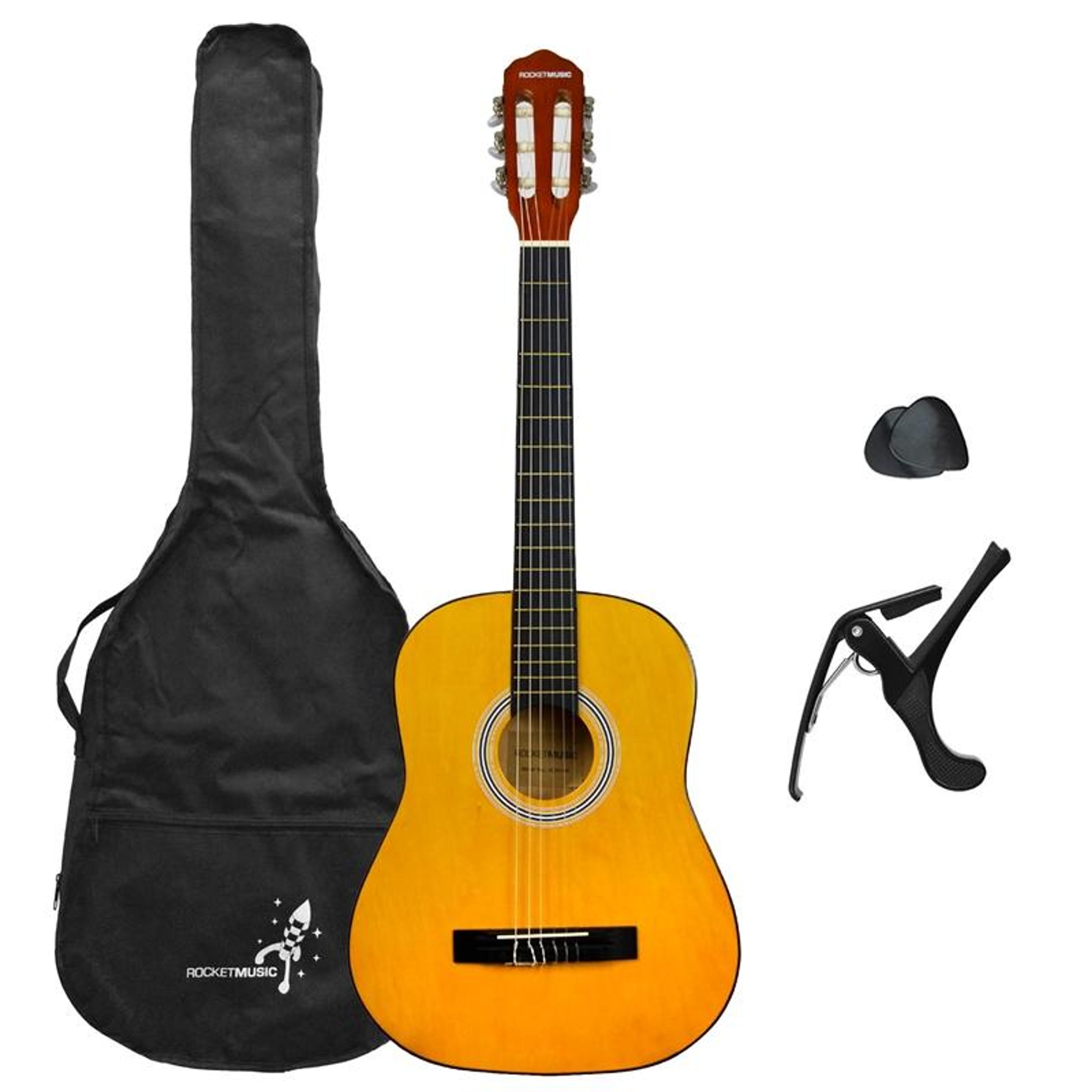 3rd Avenue Rocket Series 3/4 Size Classical Guitar Starter Pack - Natural