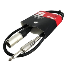 Stagg S Series Deluxe Stereo Jack-Male XLR Cable - 1m