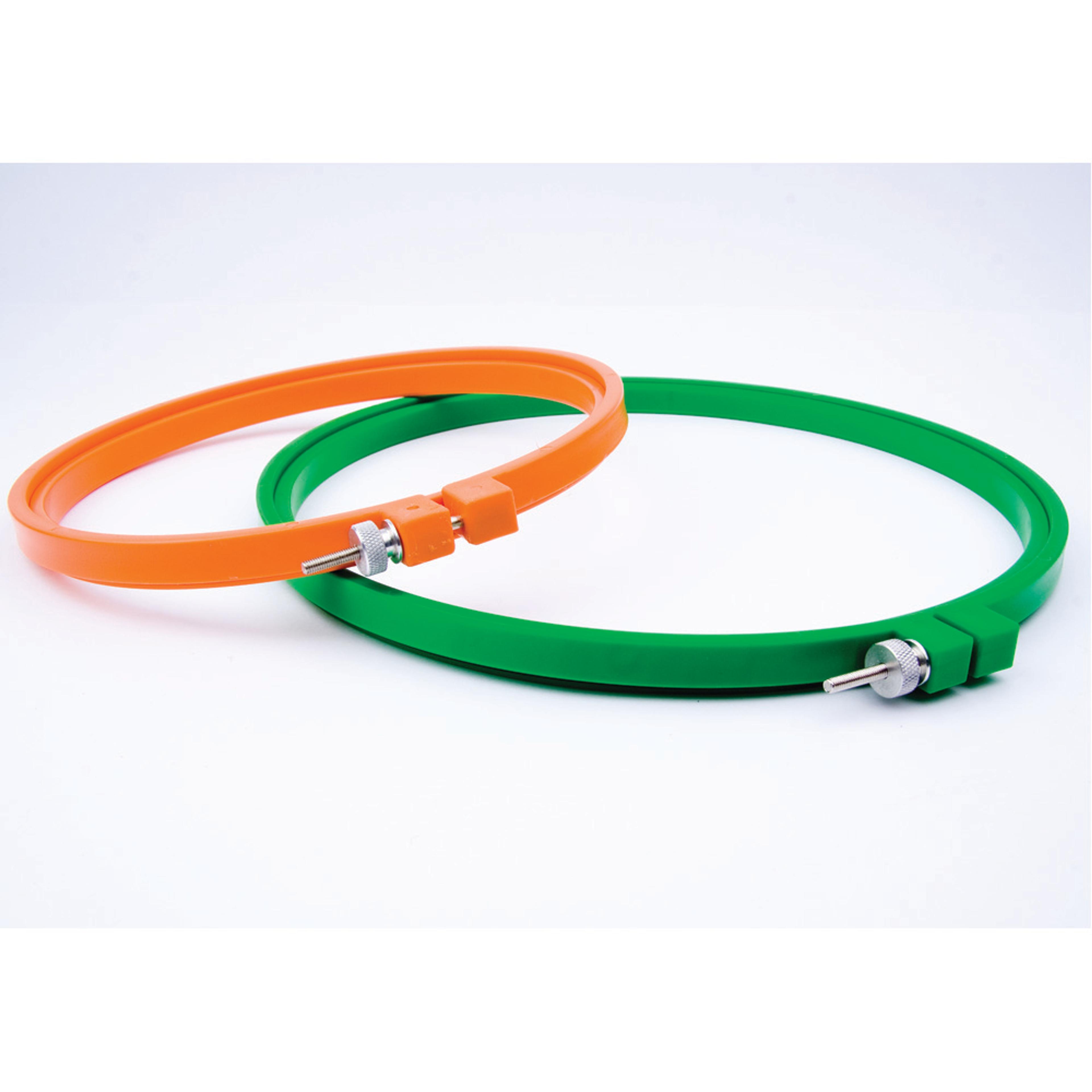 Plastic Embroidery Hoops - 20cm/8" - Green