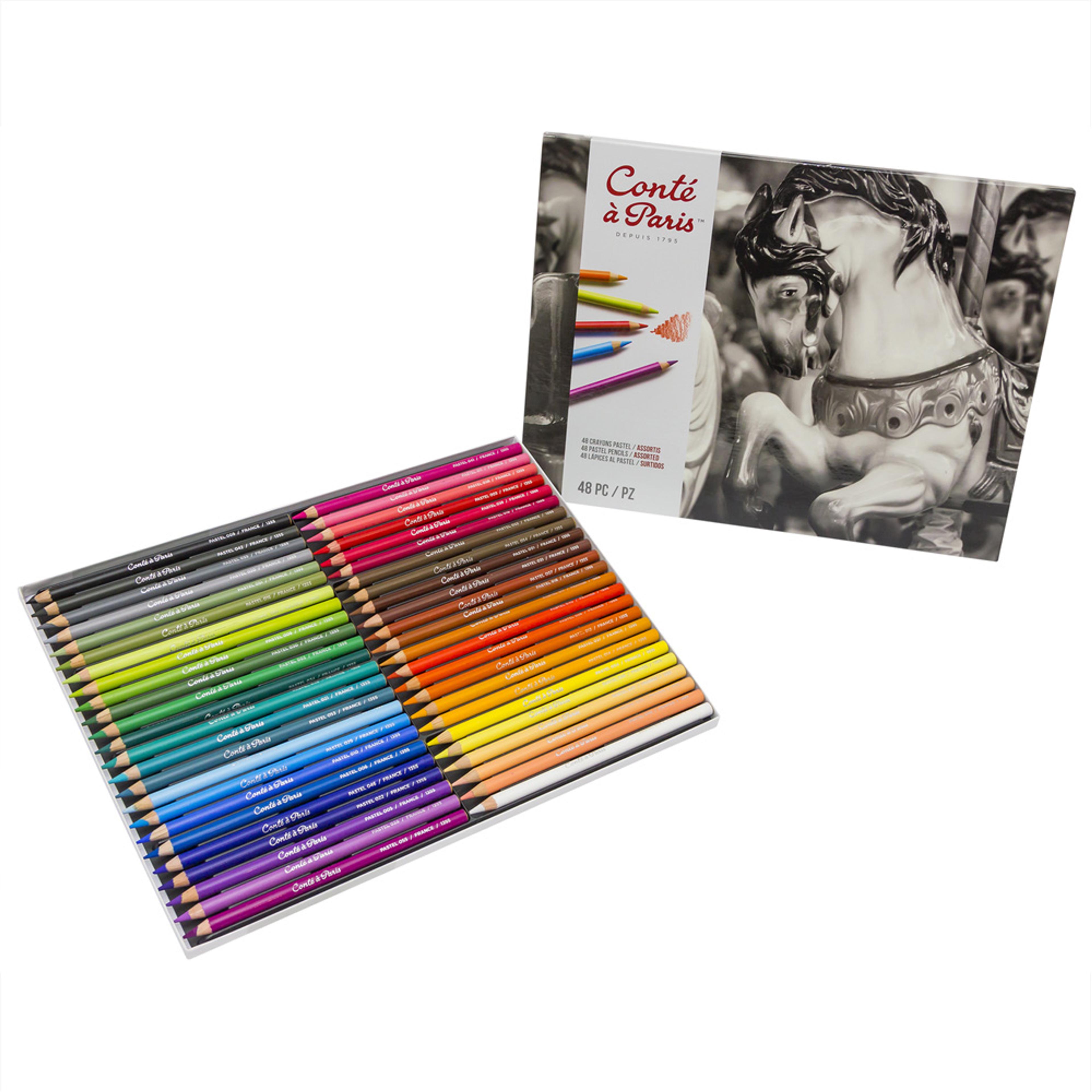 Conte Pastel Pencils. Set of 48