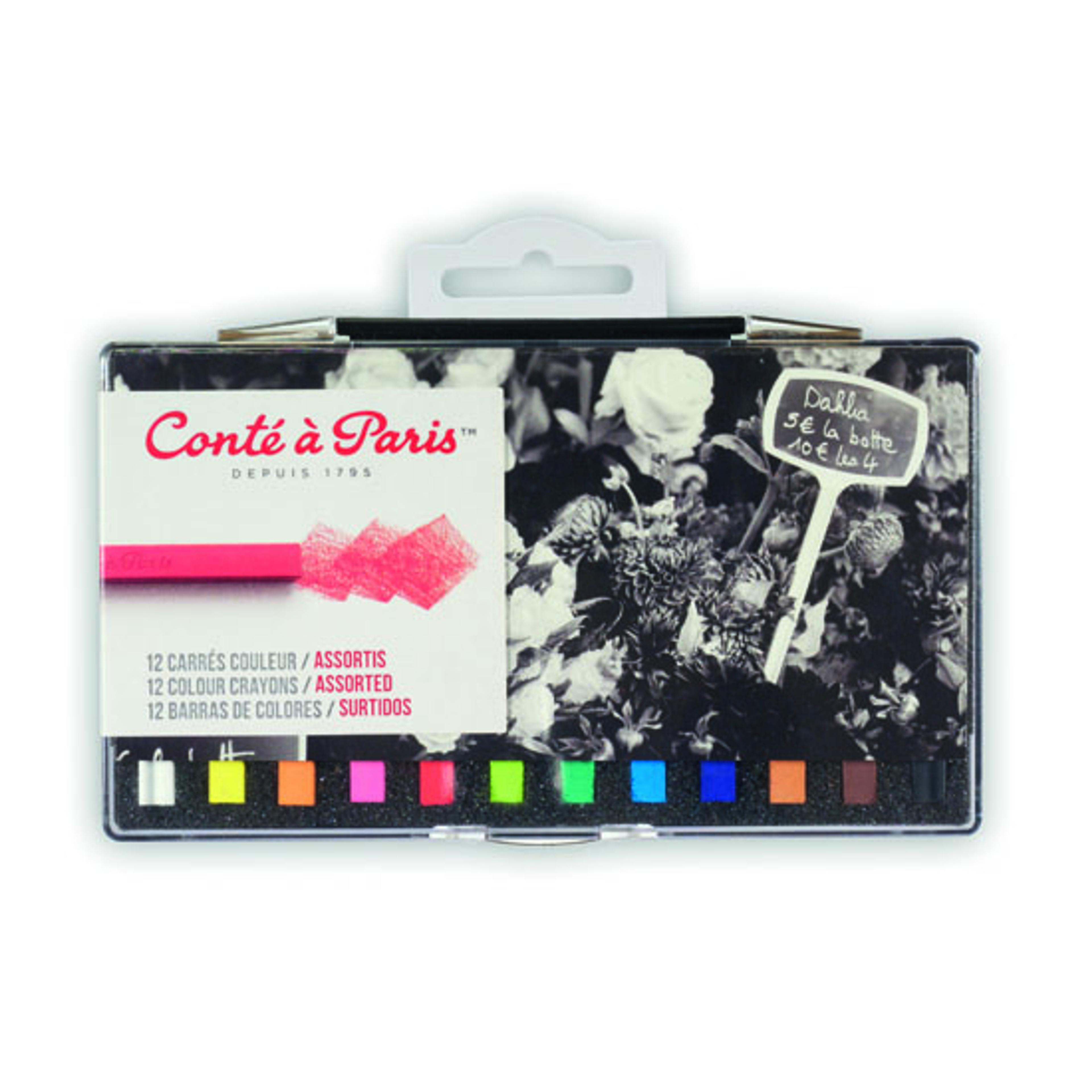 Conte Carres Assorted Colours. Set of 12