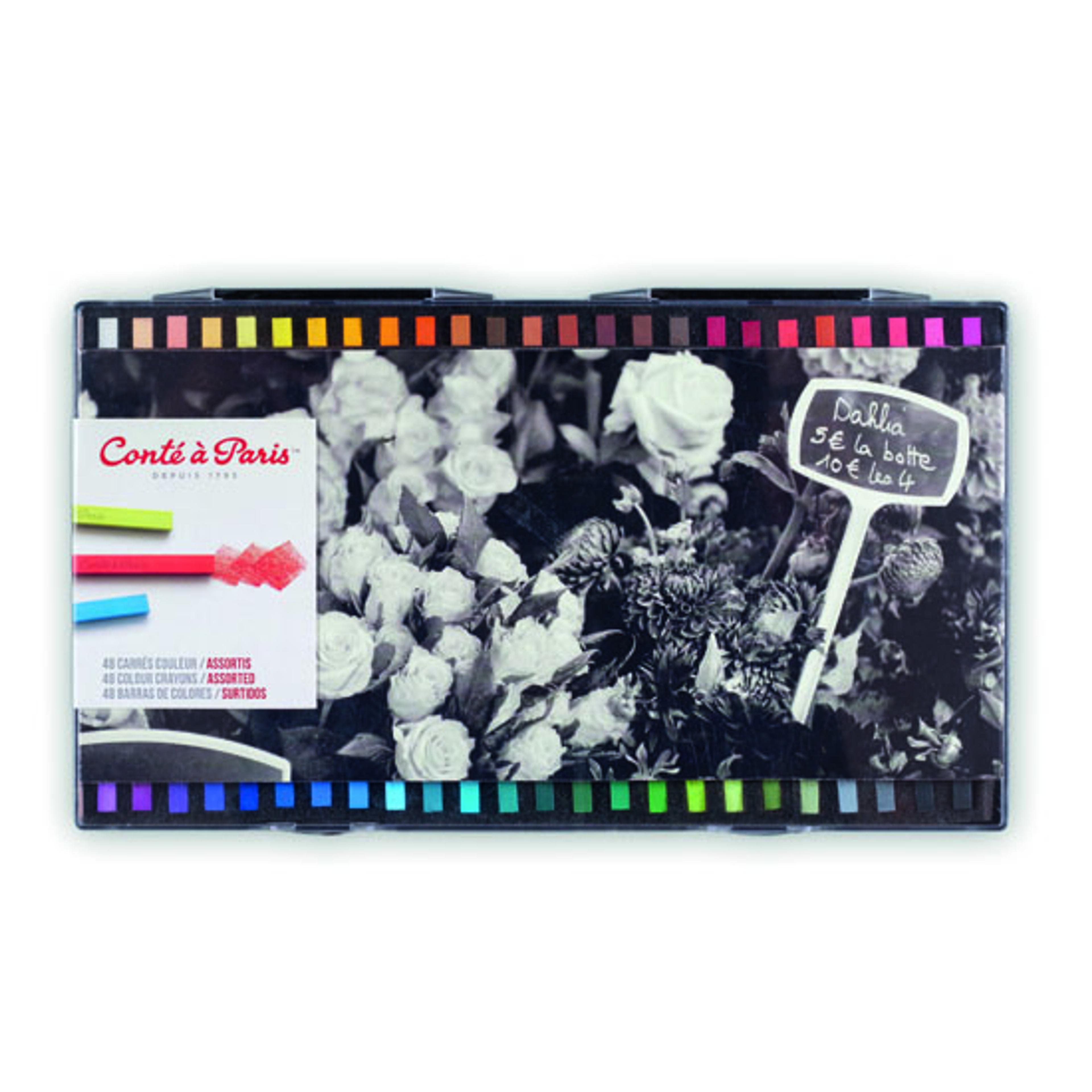 Conte Carres Assorted Colours. Set of 48