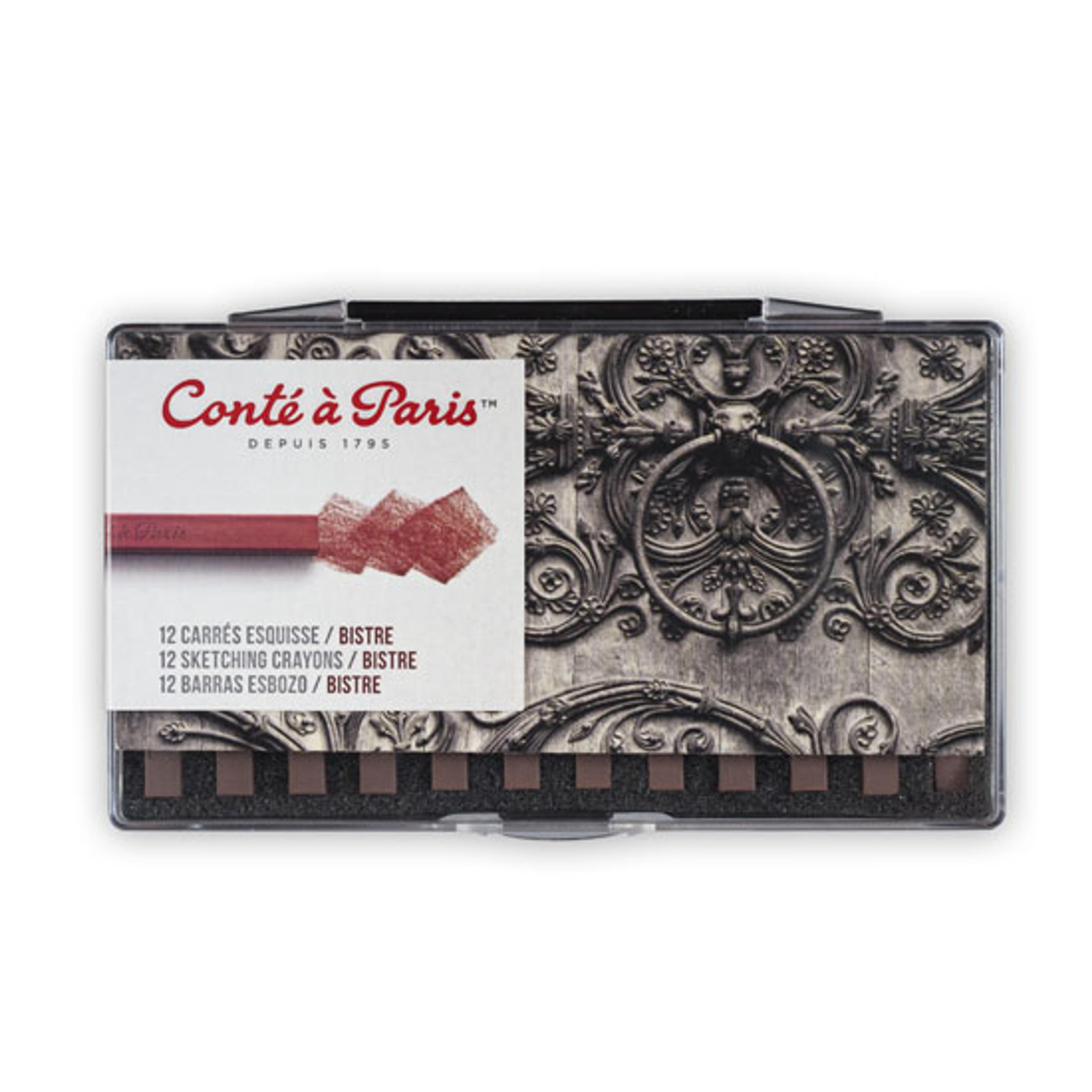 Conte Carres - Bistre. Pack of 12
