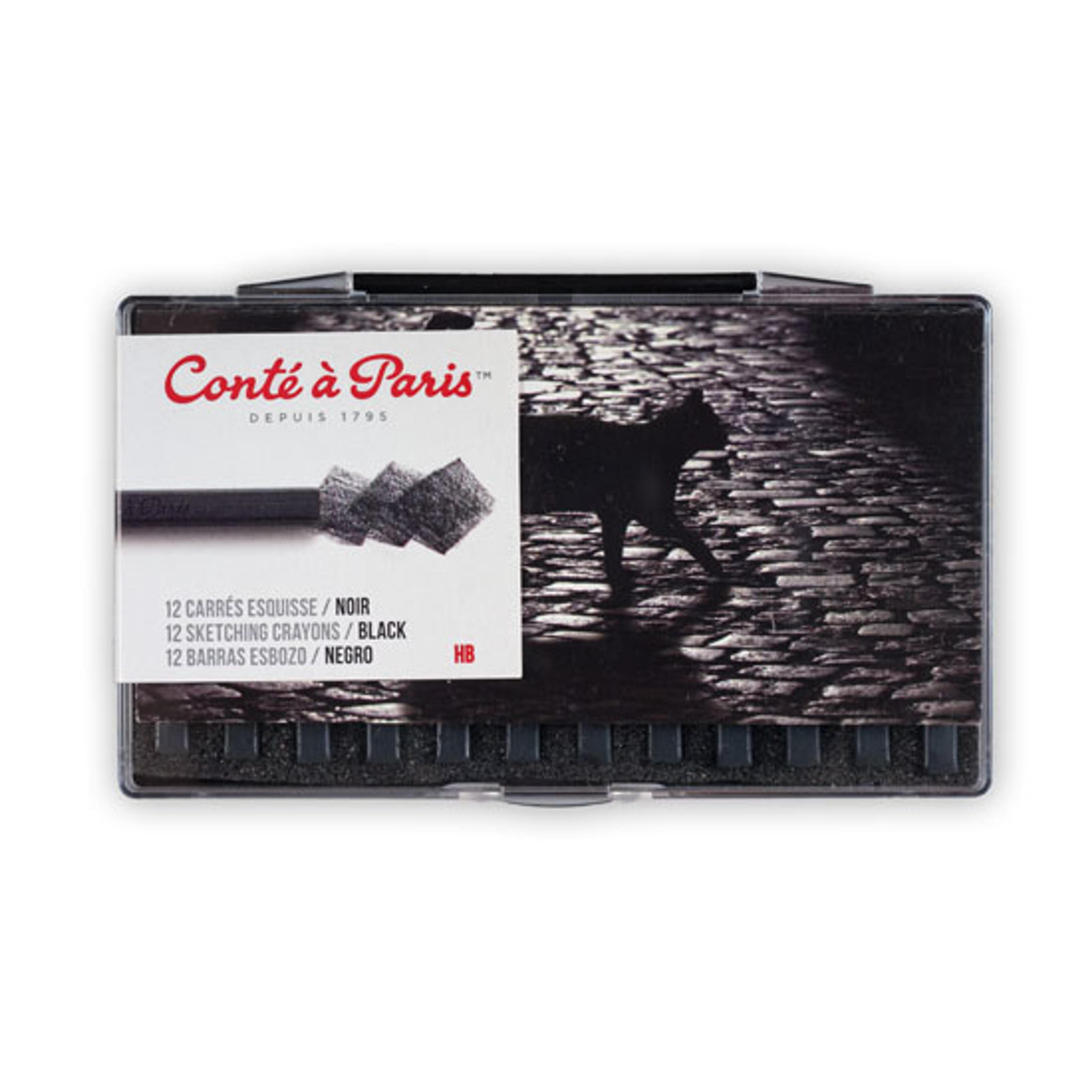 Conte Carres - Black - HB. Pack of 12