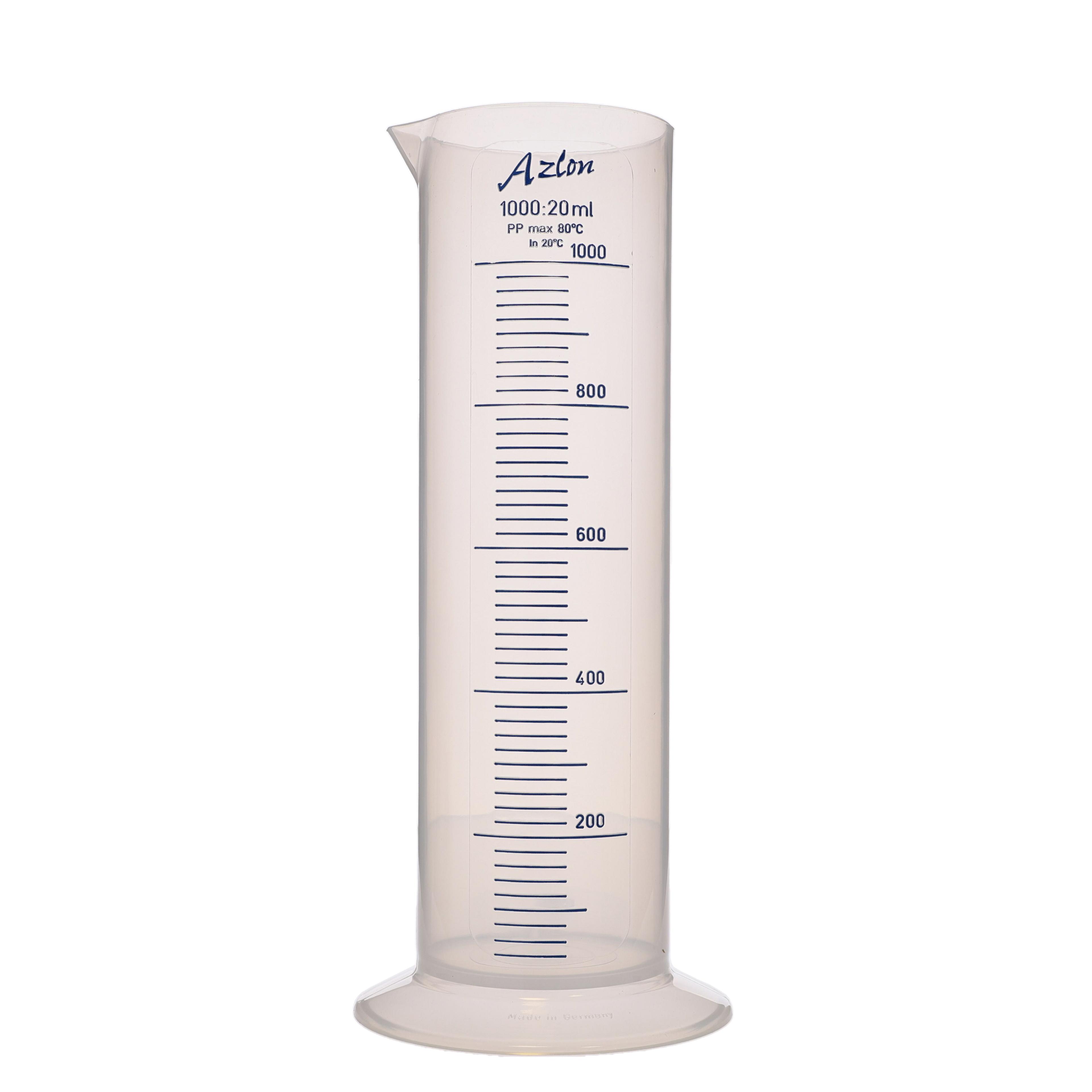 AZLON Measuring Cylinder - Squat Form - 1000ml