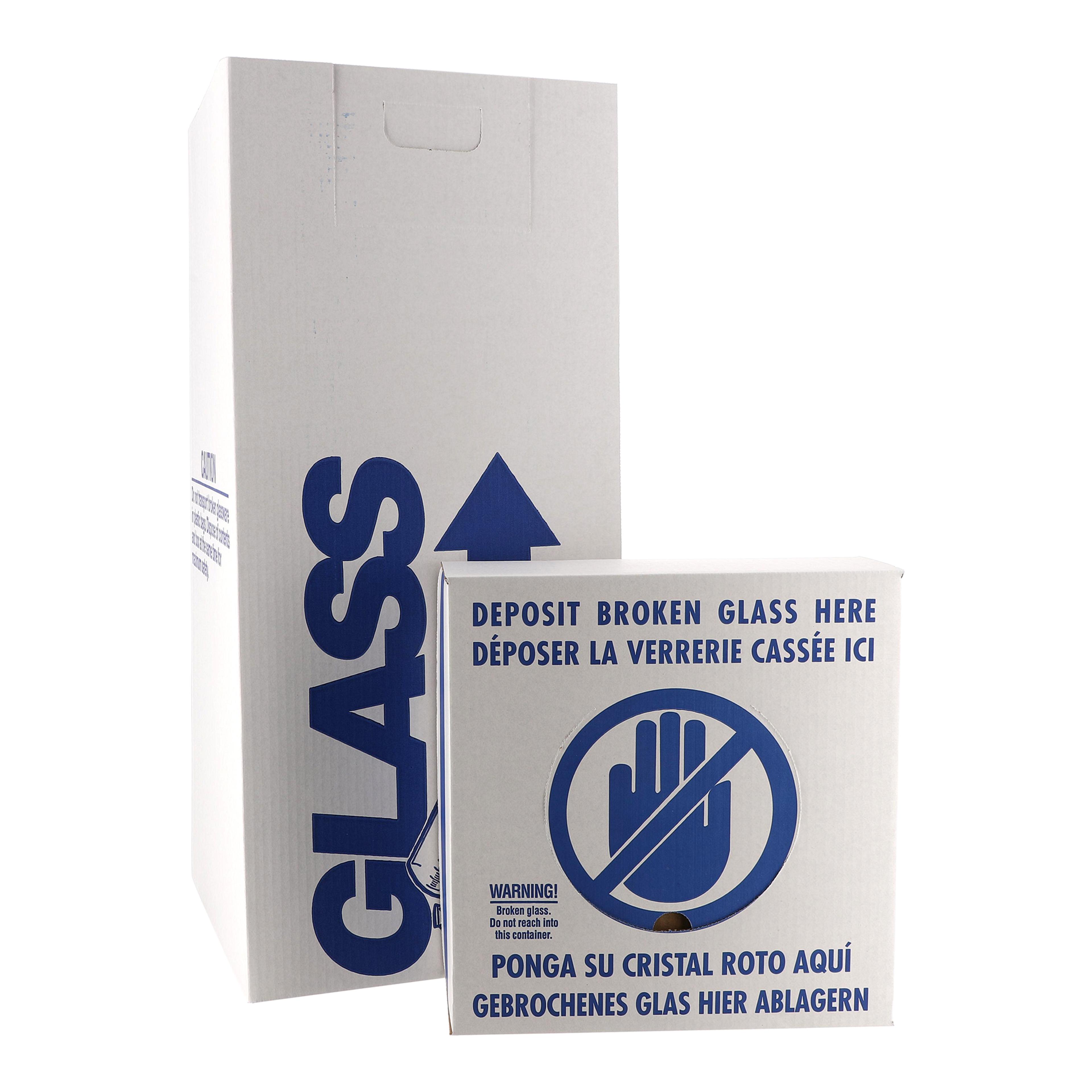 AZLON Cardboard Glass Disposal  Bin - Floor Standing - Pack of 6