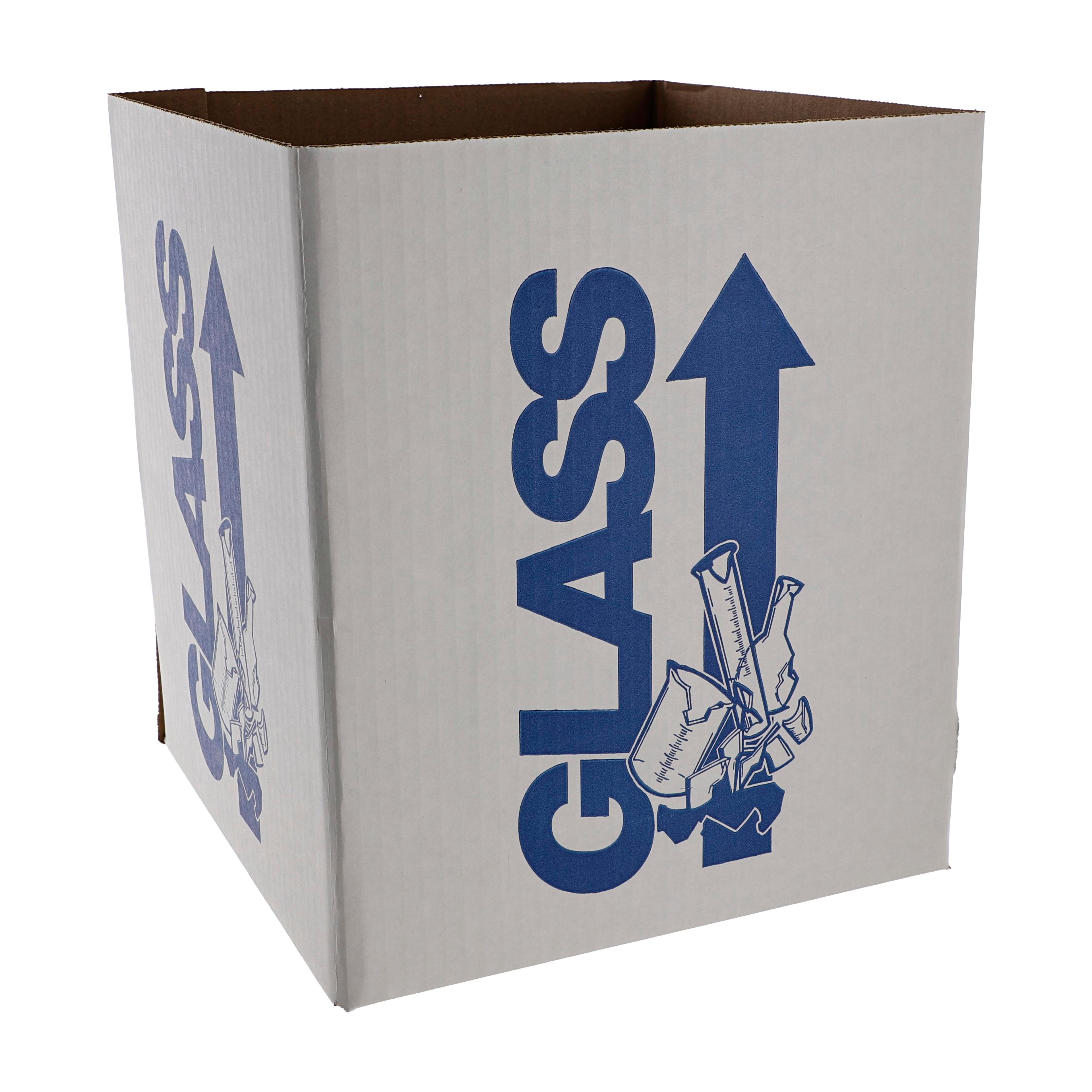 AZLON Cardboard Glass Disposal Bin - Bench Standing - Pack of 6