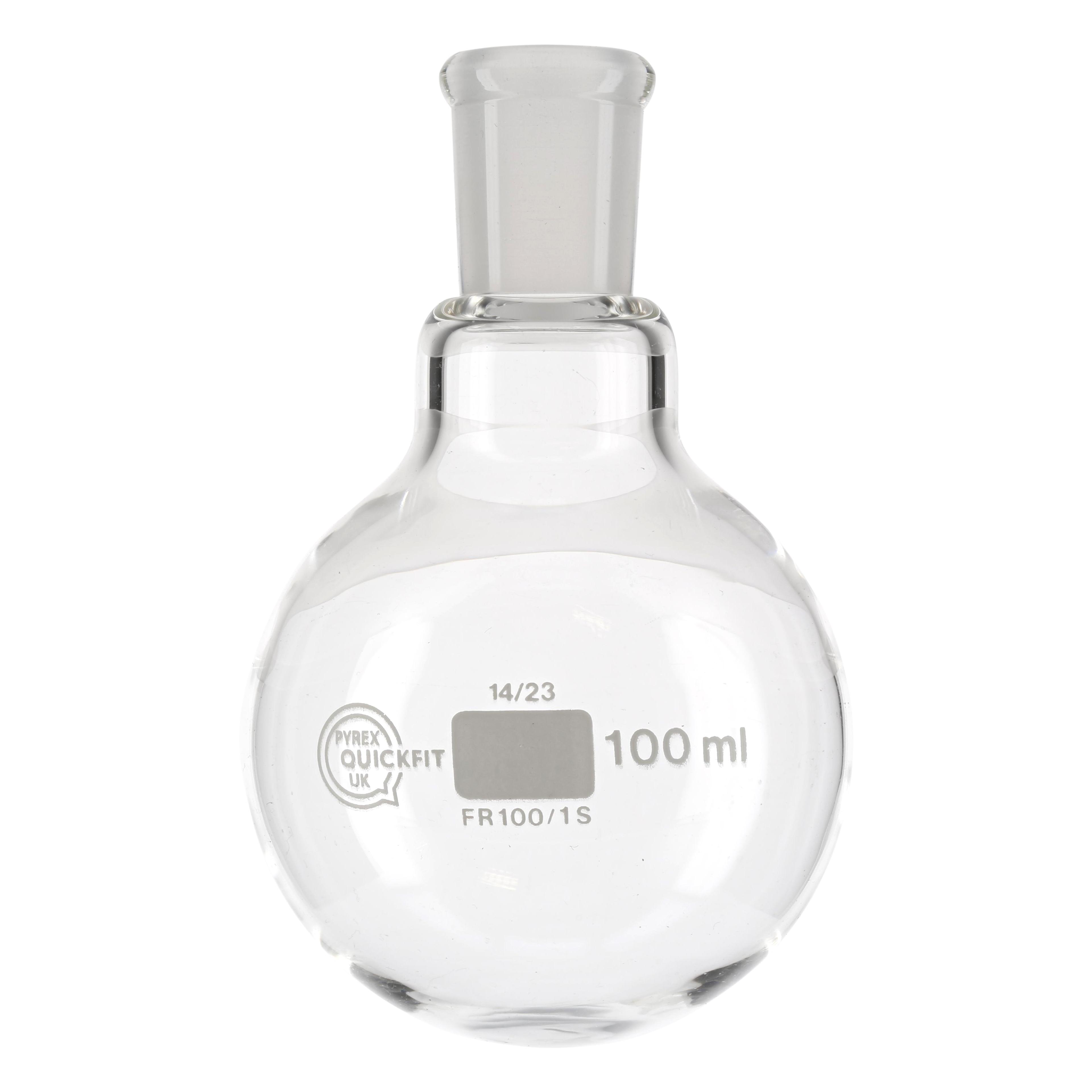 Quickfit Round Bottom Flask: Short Neck - 100ml: 14/23