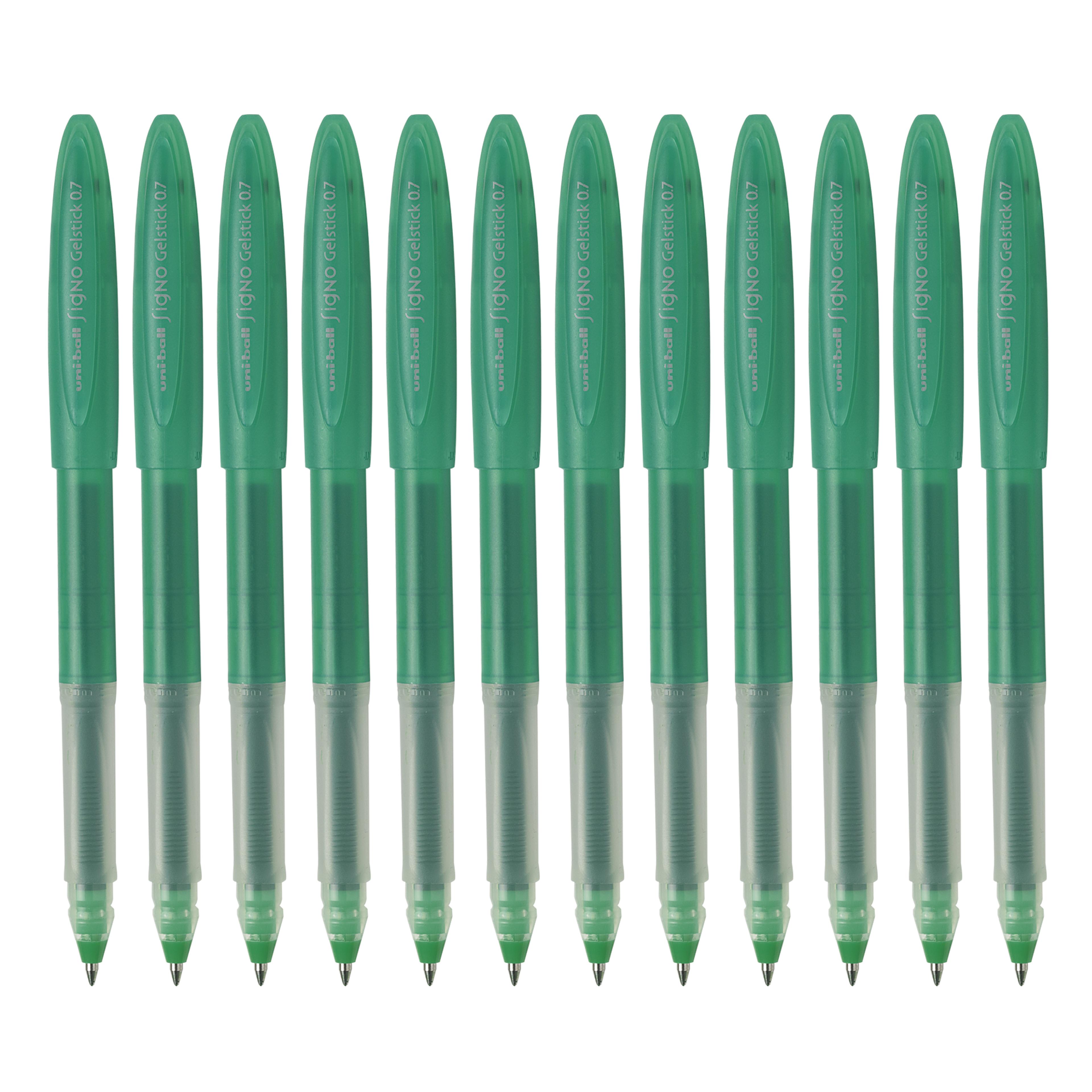 uni-ball Signo Gelstick Rollerball Pen - Green - Pack of 12