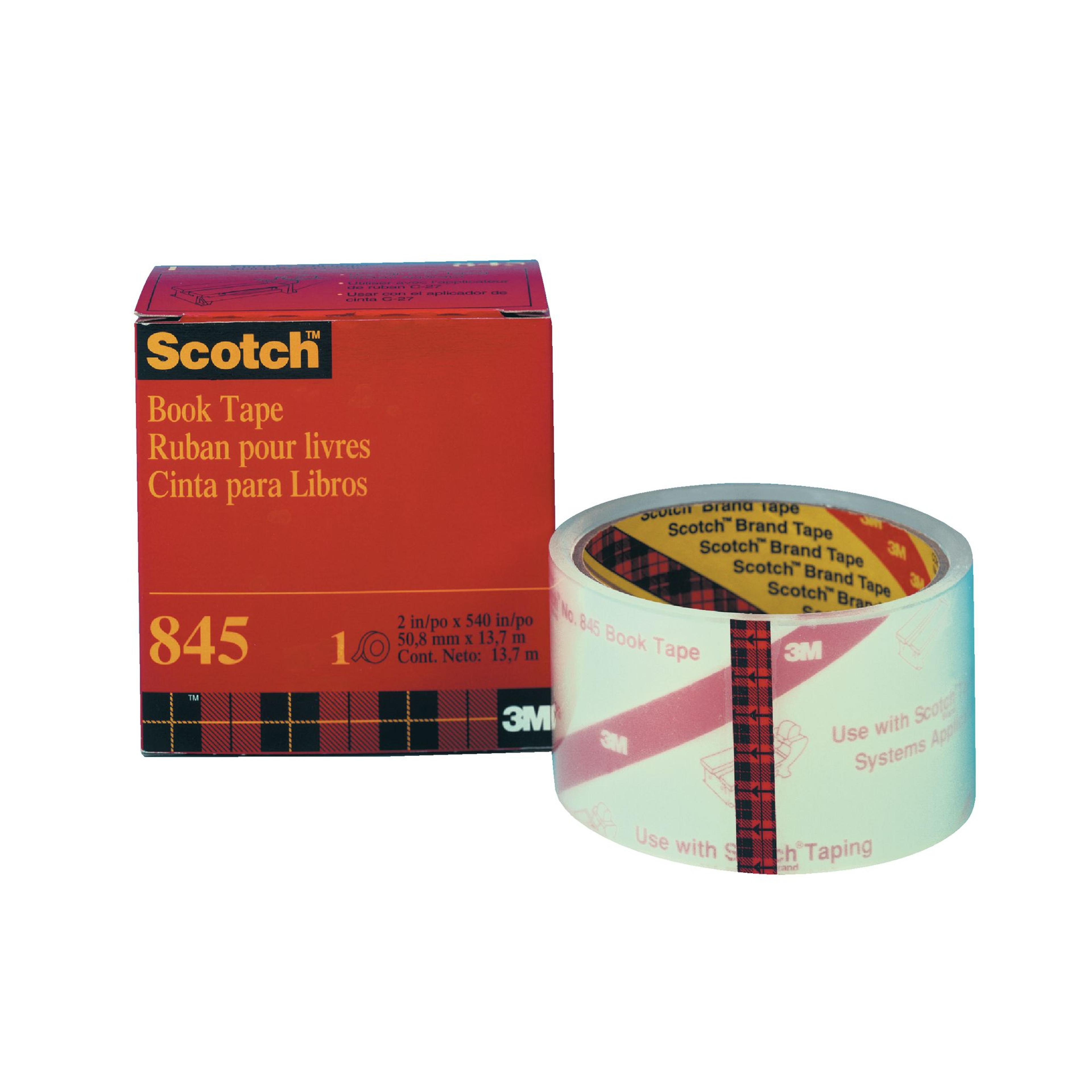 Scotch Book Repair Tape - Clear - 50.8mm x 13.7m - Pack of 1