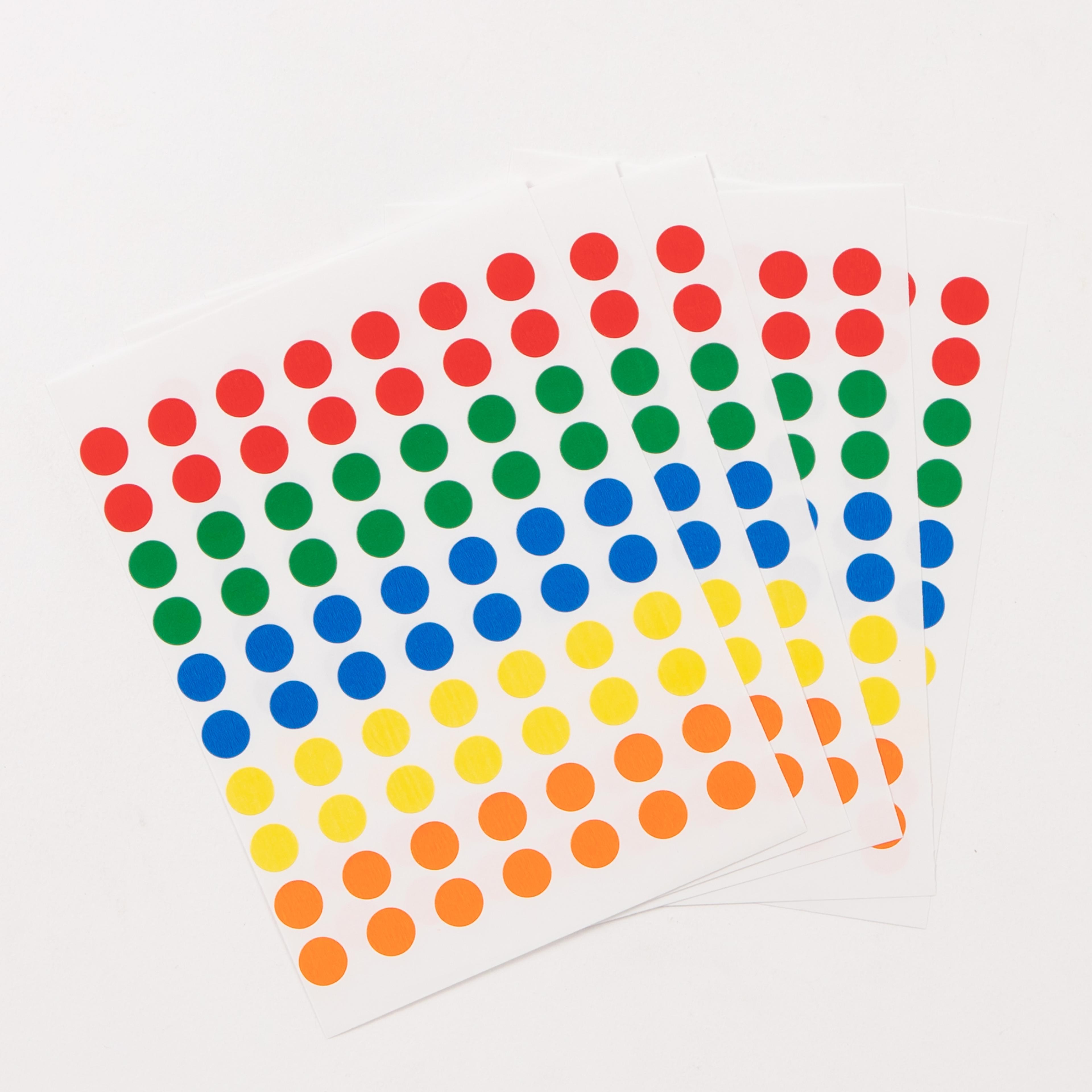 Circular Stickers - Assorted Coloured - Pack of 350