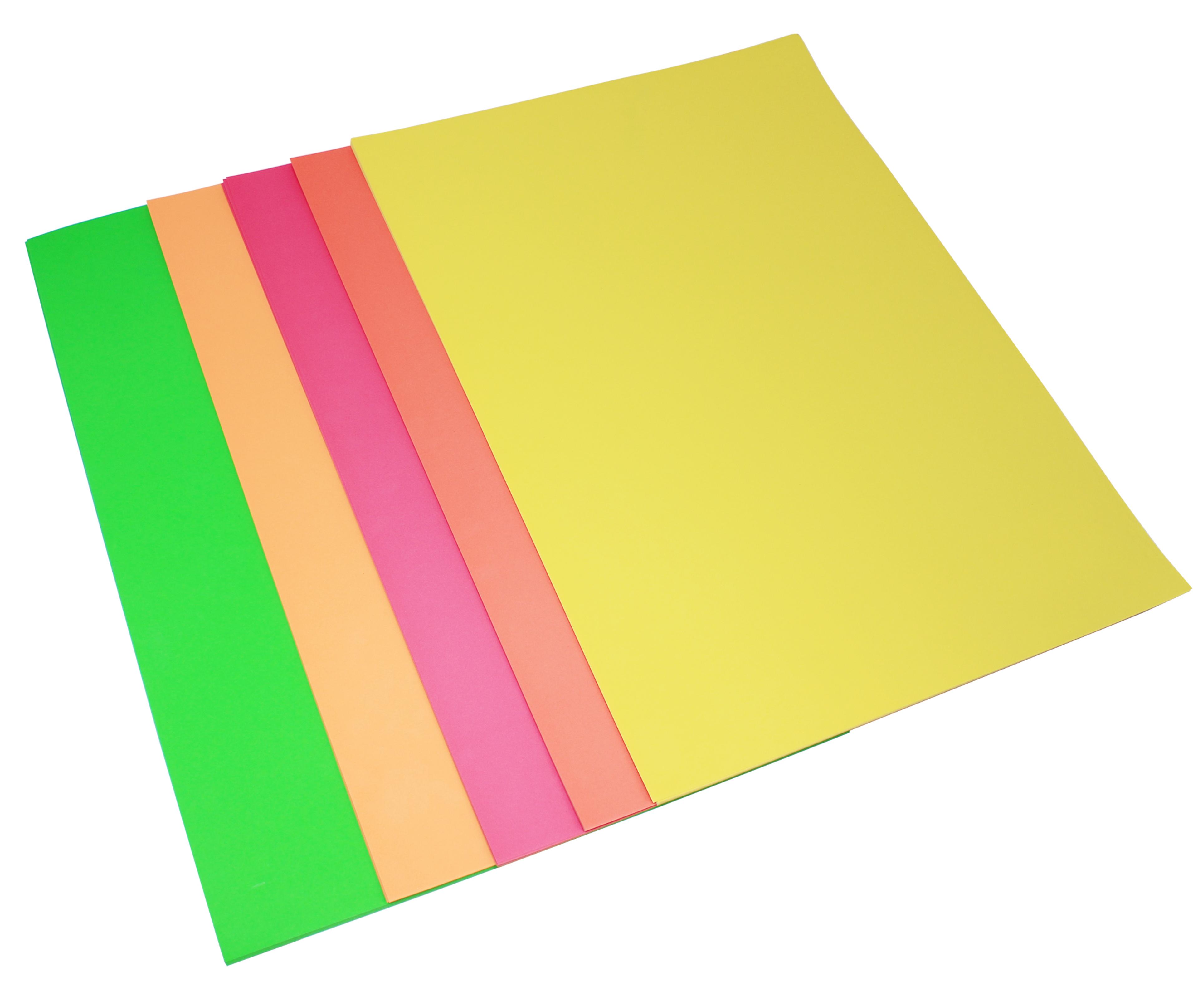 Copier Paper (100gsm) - A3 - Assorted Fluorescent - Pack of 100