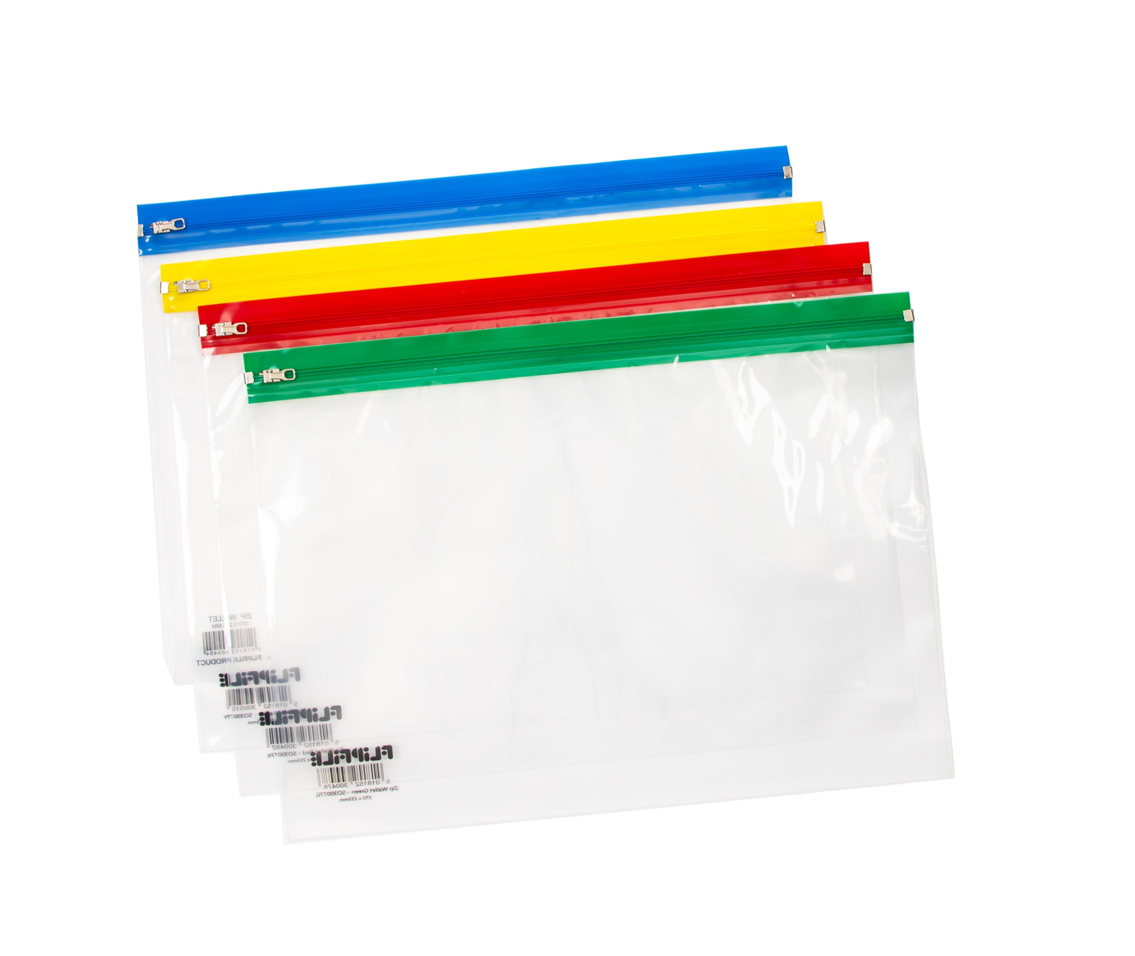 Bulky Zip Wallet - A4 - Assorted - Pack of 100