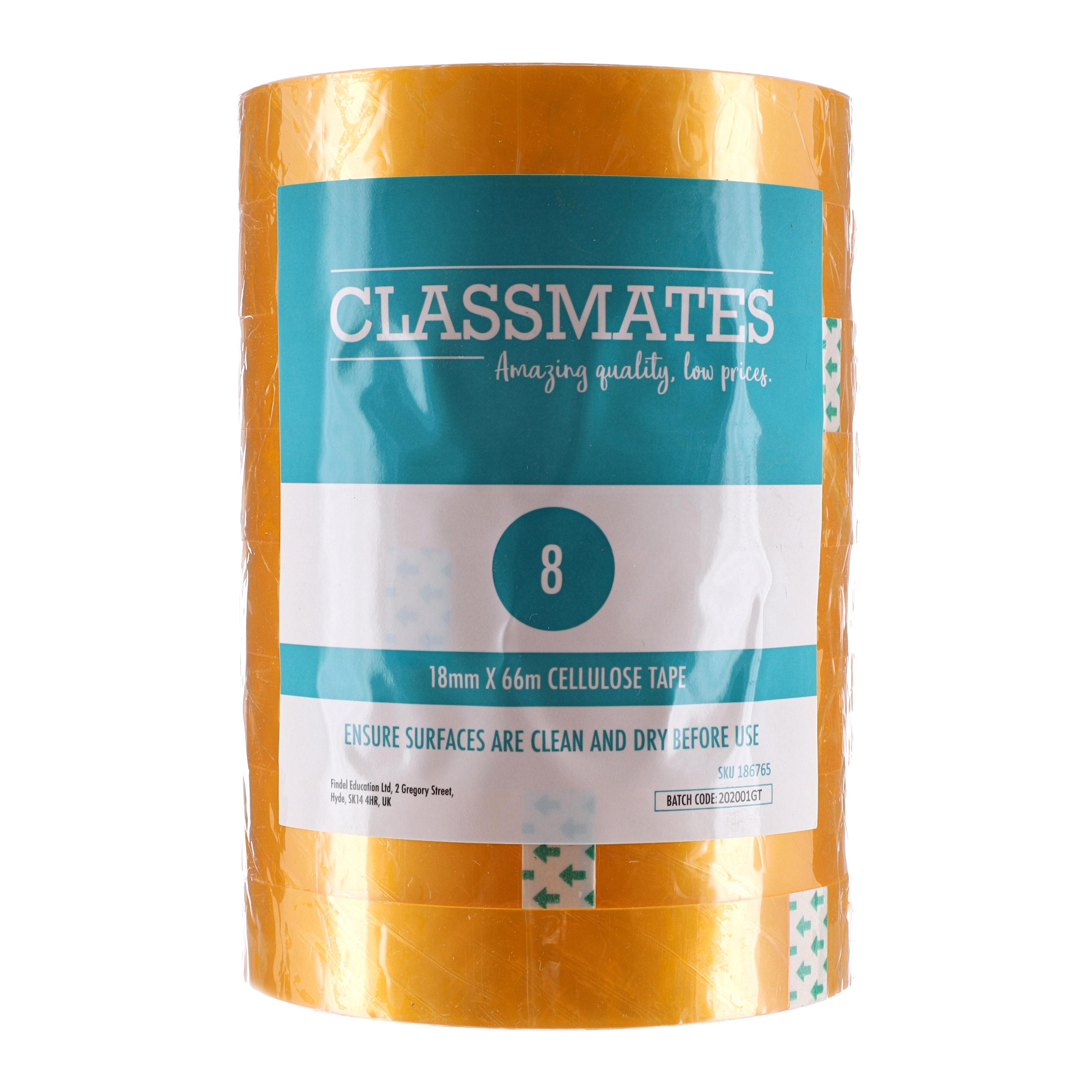 Classmates Golden Tape - 18mm x 66m - Pack of 8