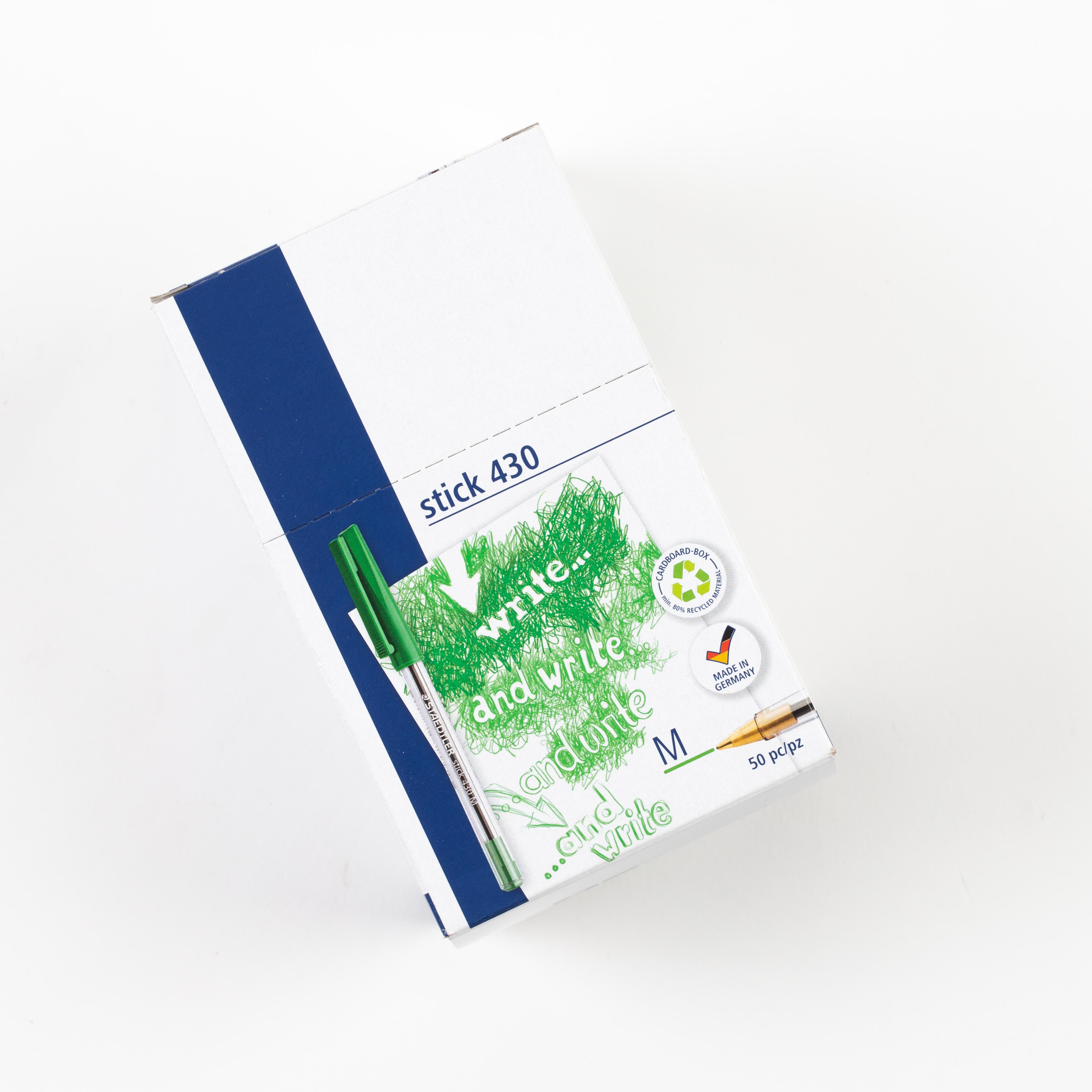 STAEDTLER Ballpoint Pen - Green - Pack of 50