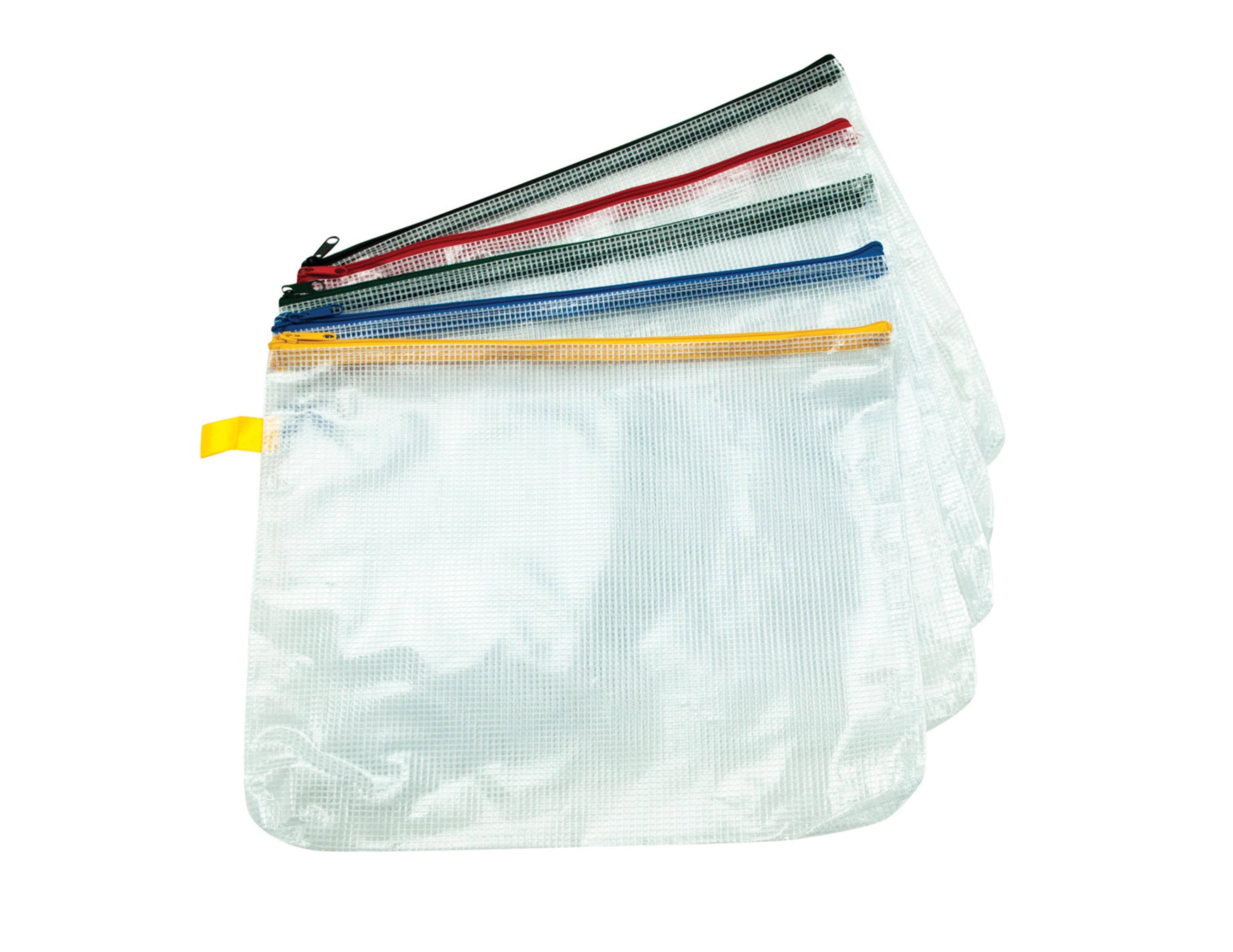 Heavy Duty Zip Wallet - A4 - Assorted - Pack of 5