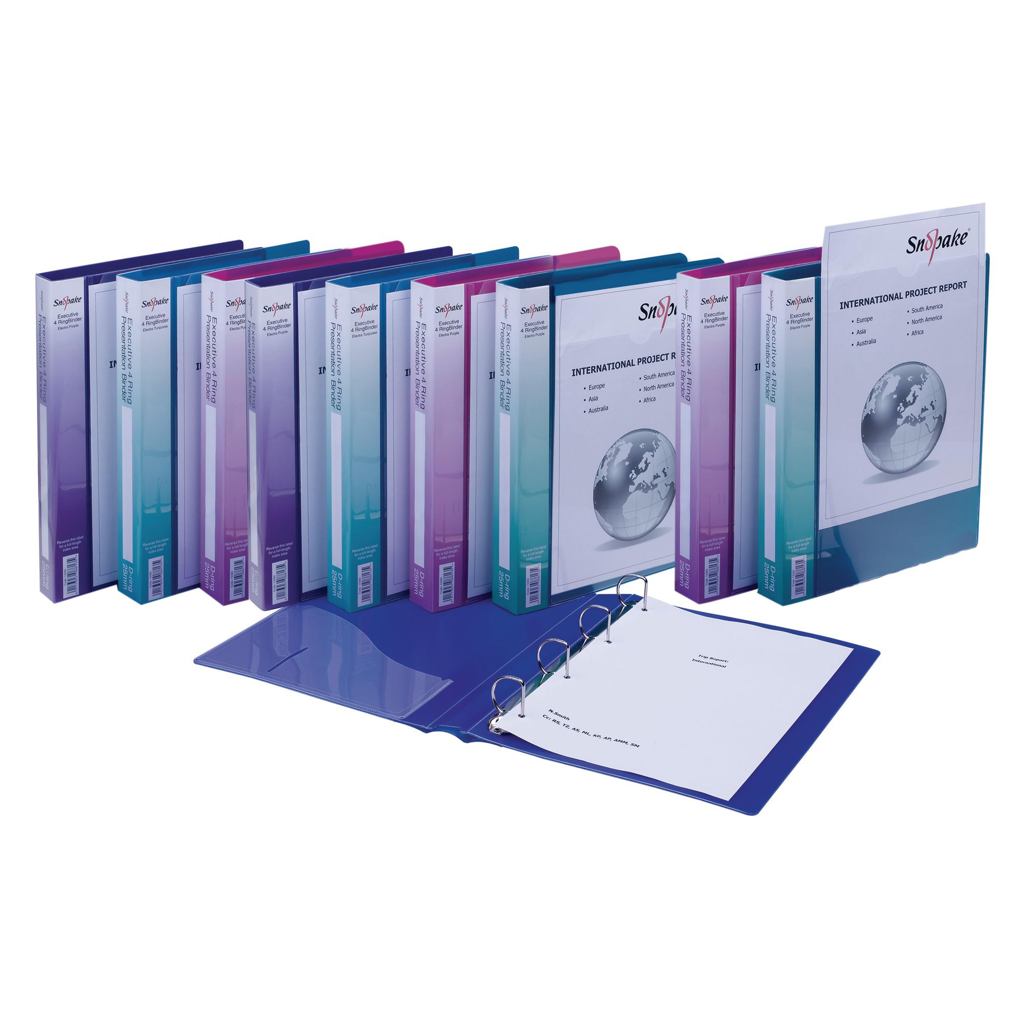 Snopake Presentation Ring Binder - A4 - Assorted - Pack of 10