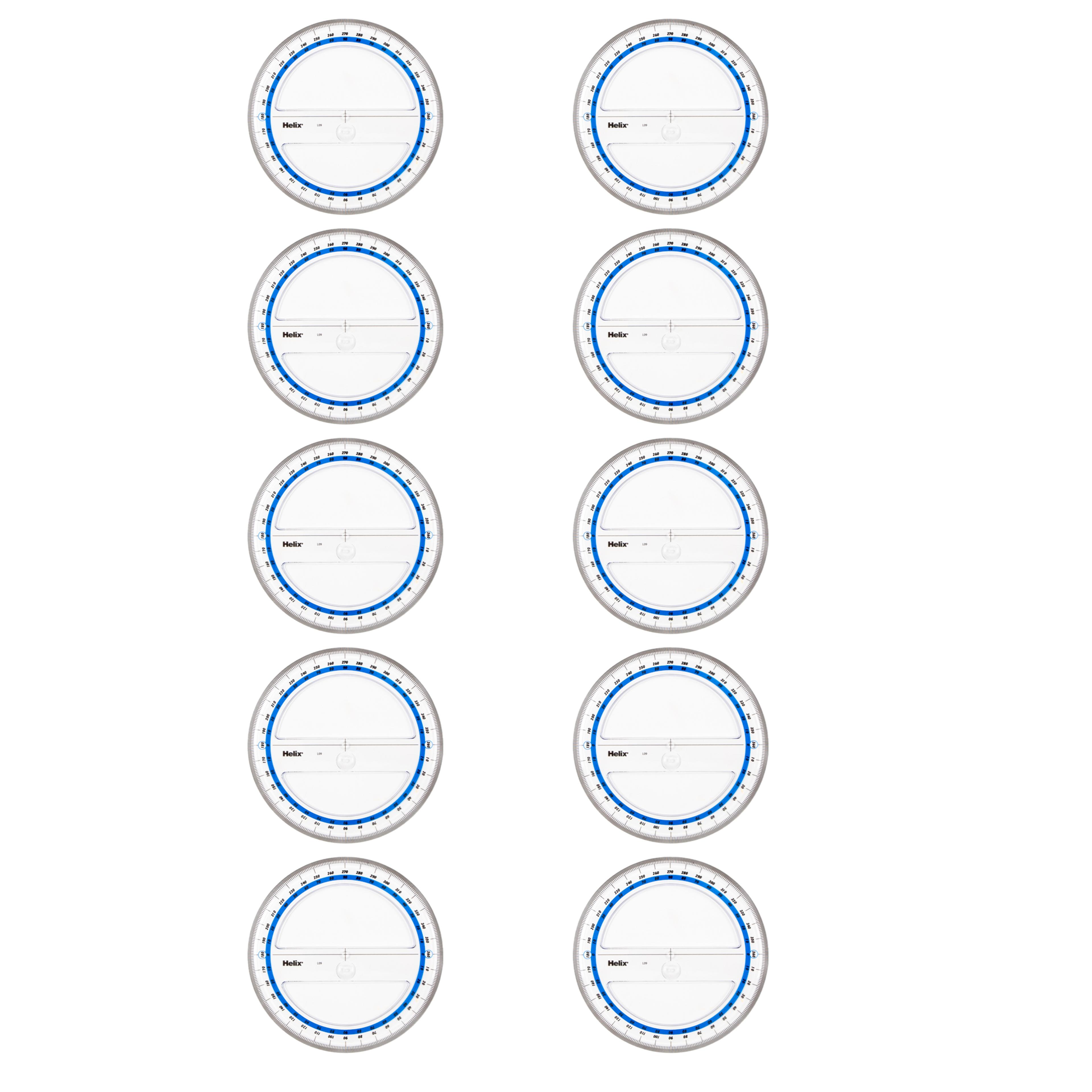 Helix Protractor 360°/150mm - Pack of 10