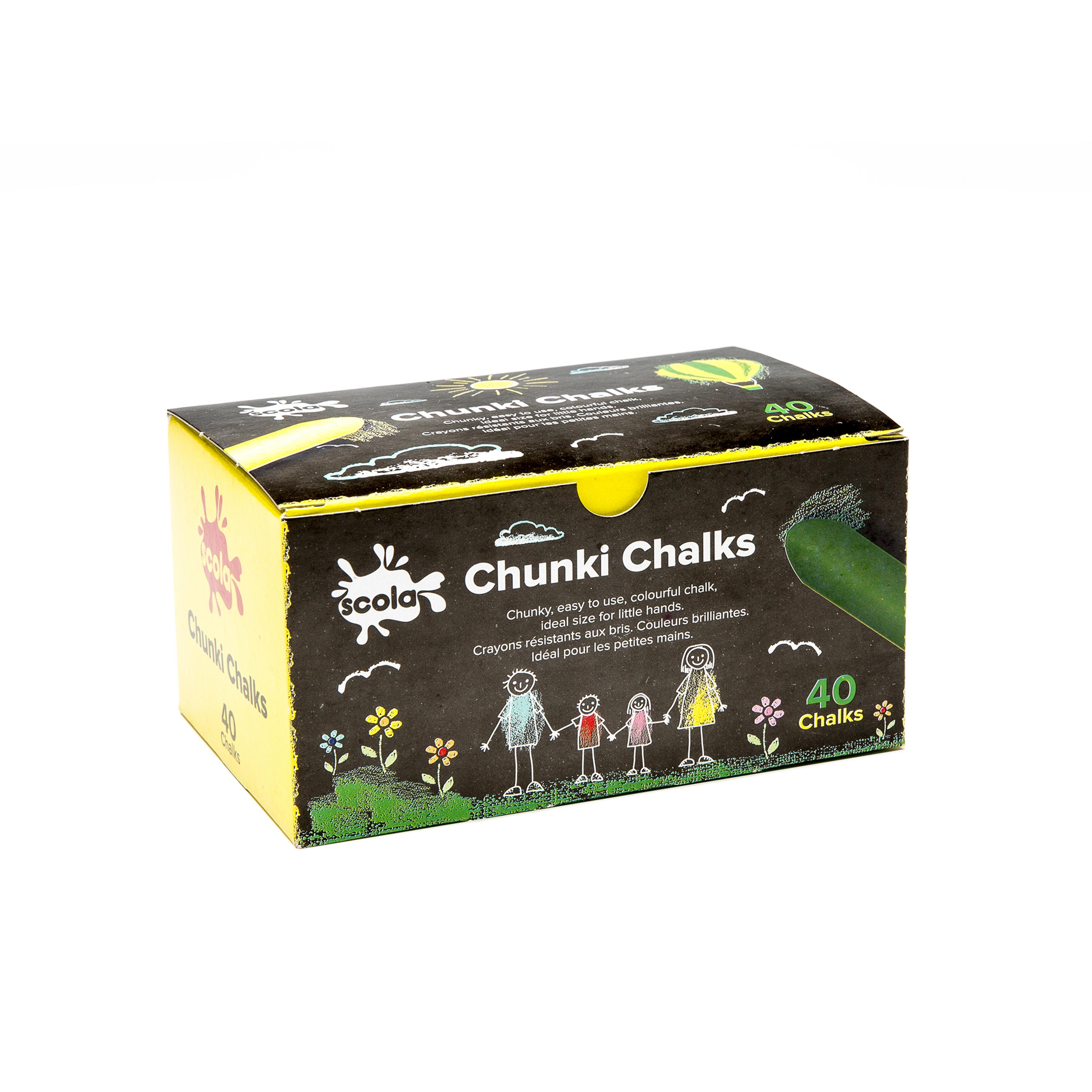 Scola Chunki Chalk - White - Pack of 40