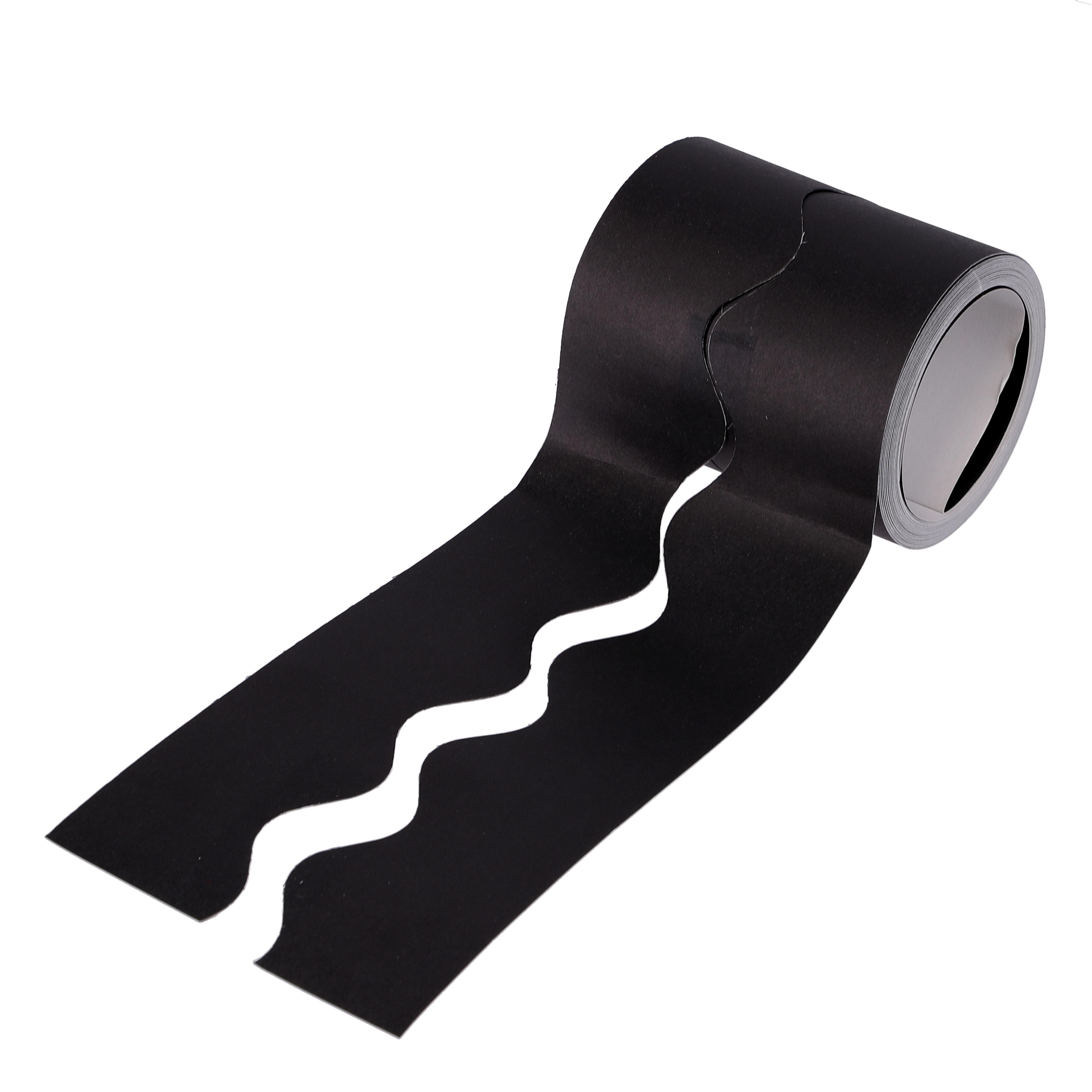 Fadeless Scalloped Card Border Roll - Black - 57mm x 15m