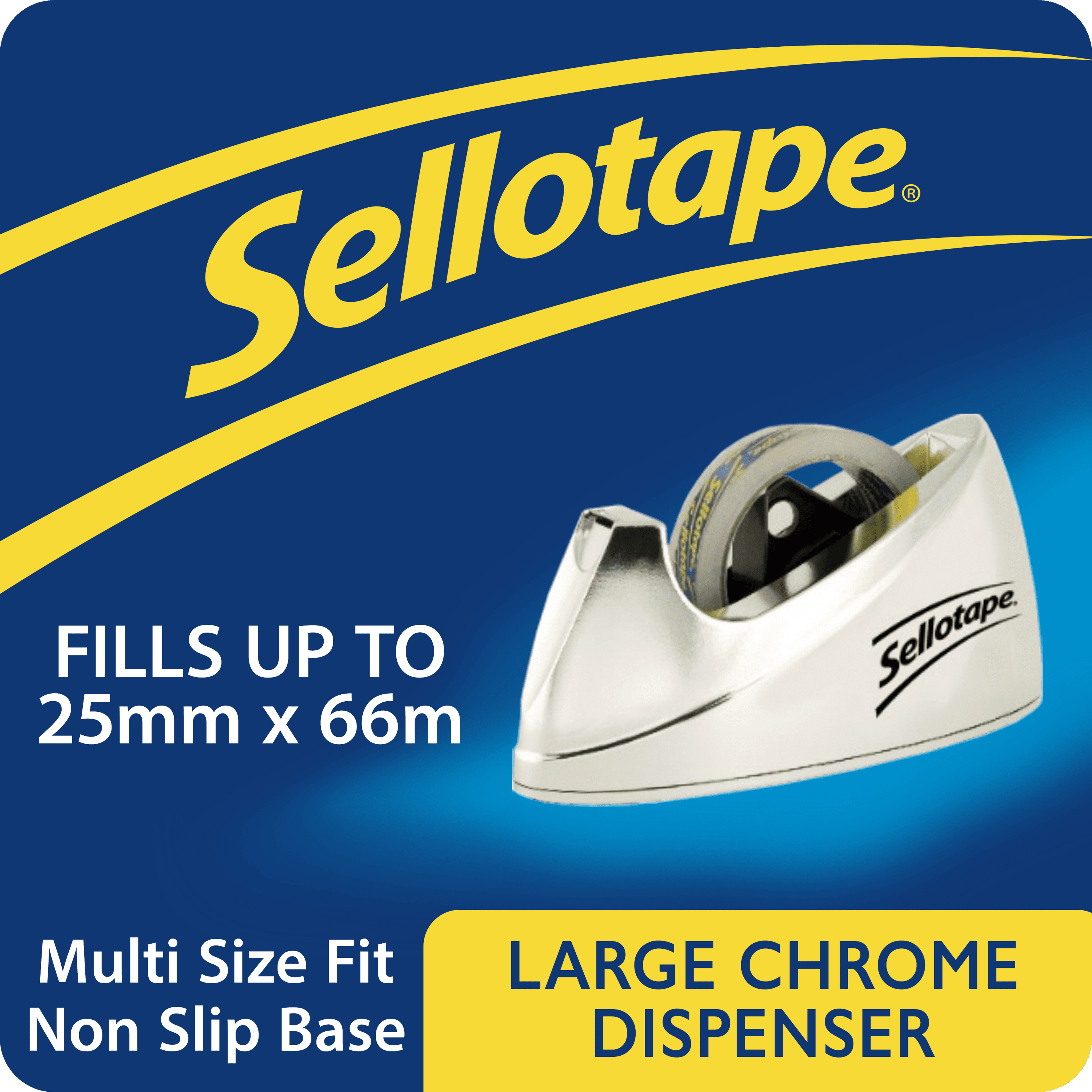Sellotape Large Chrome Dispenser
