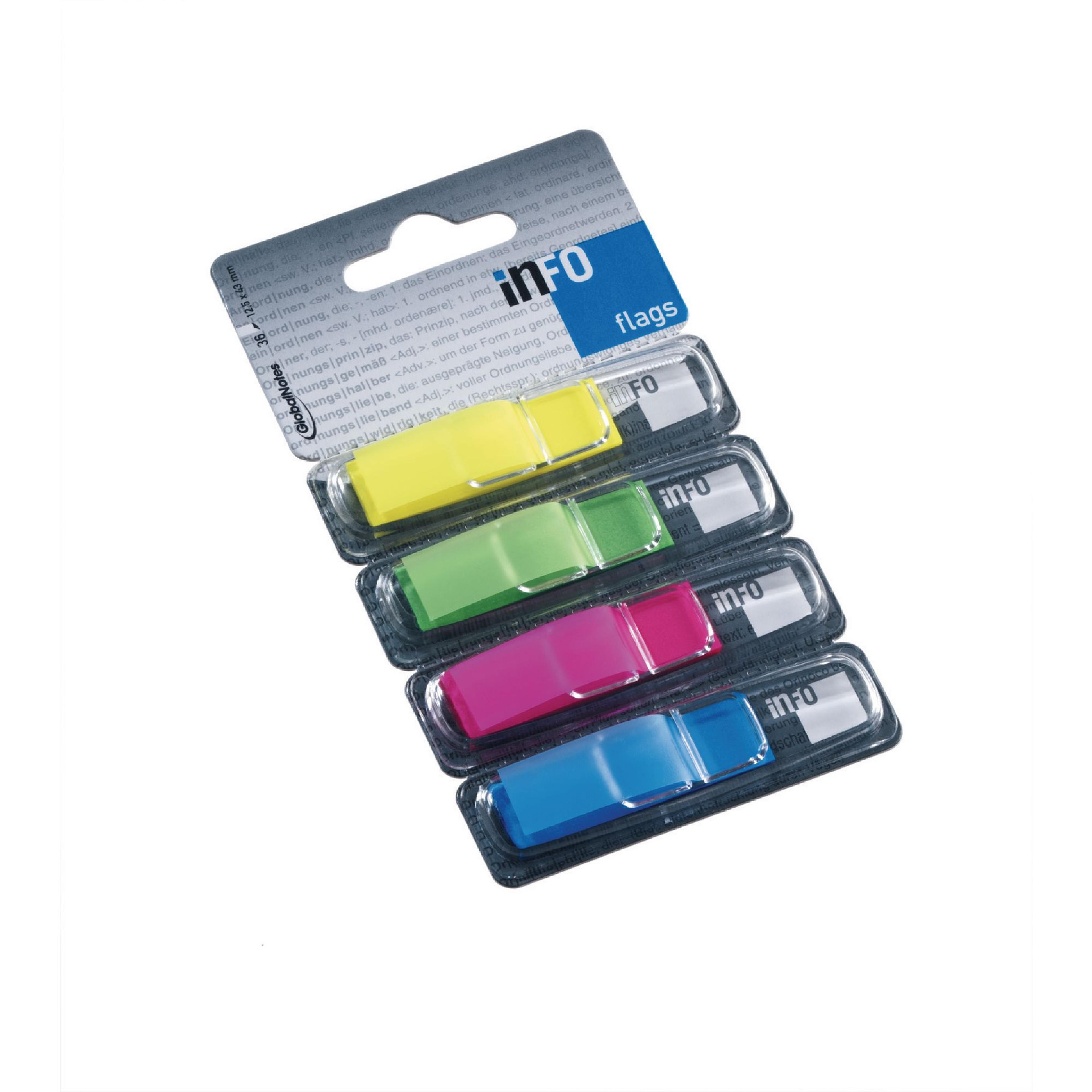 inFO Flags Sticky Tabs - Brights - 36 per Tab