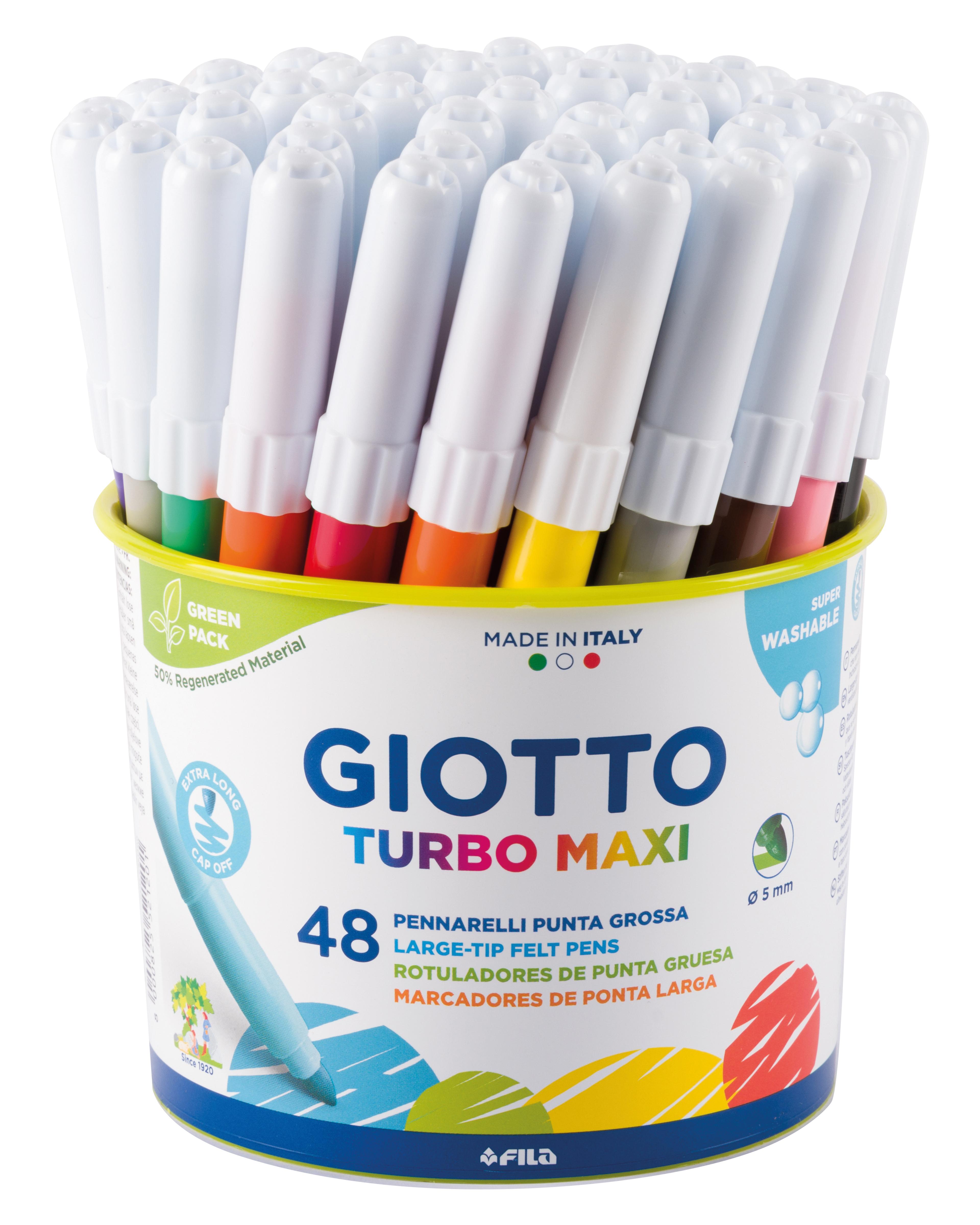 GIOTTO Turbo Maxi Colour Pens - Assorted - Pack of 48