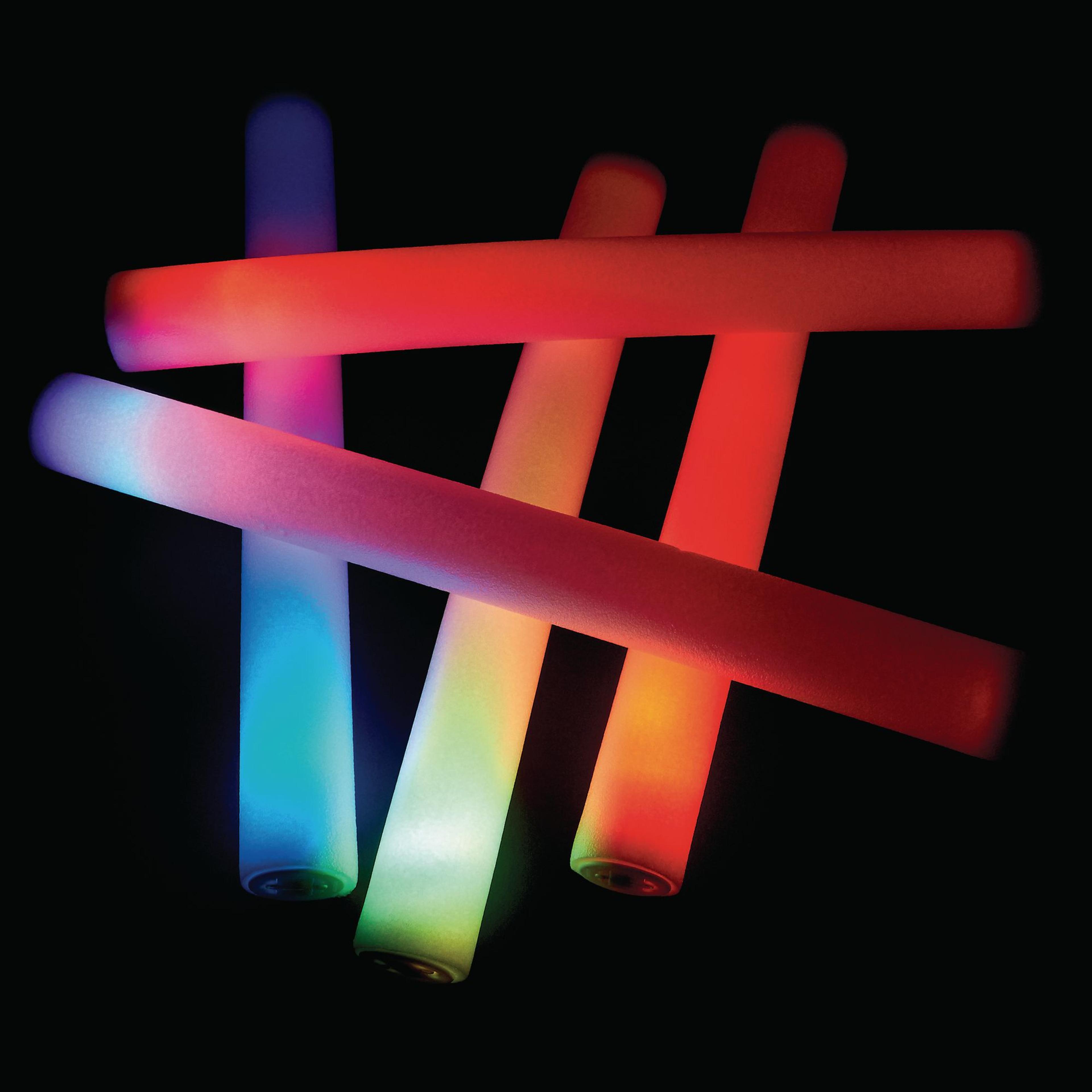 LDA Colour Changing Foam Batons - Pack of 6