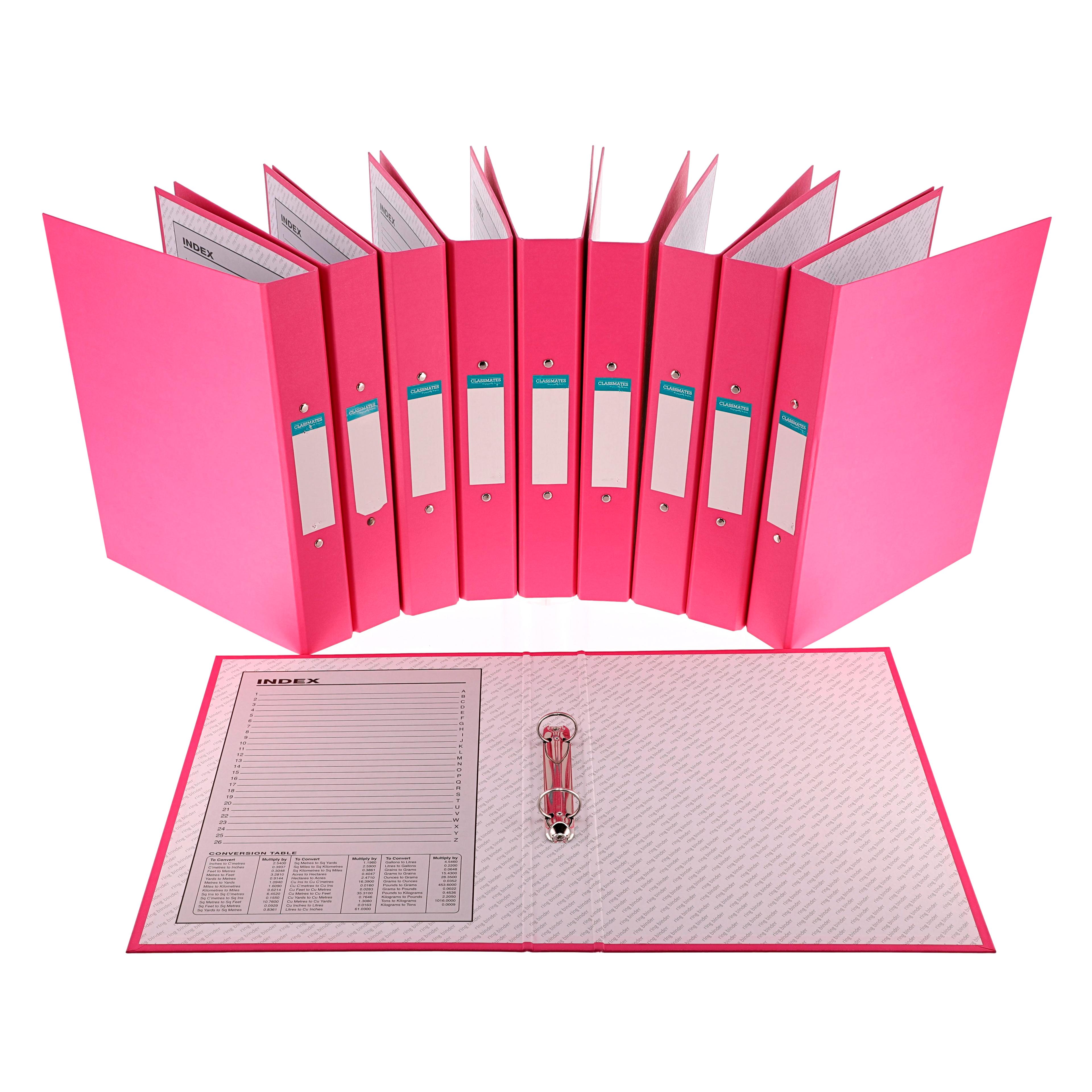 Classmates Ring Binder - A4 - Pink - Pack of 10