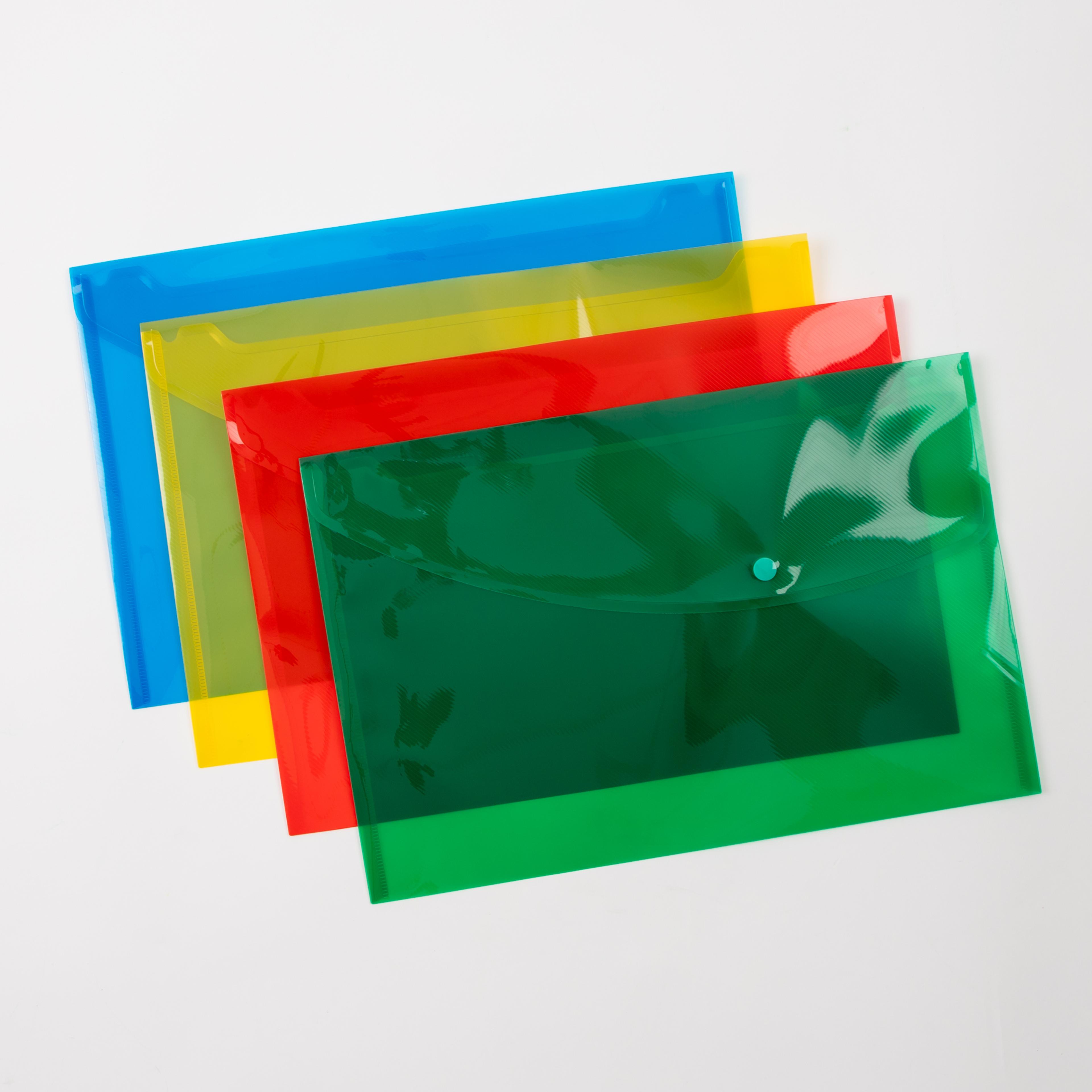 Classmates Popper Wallet - Foolscap - Assorted - Pack of 40