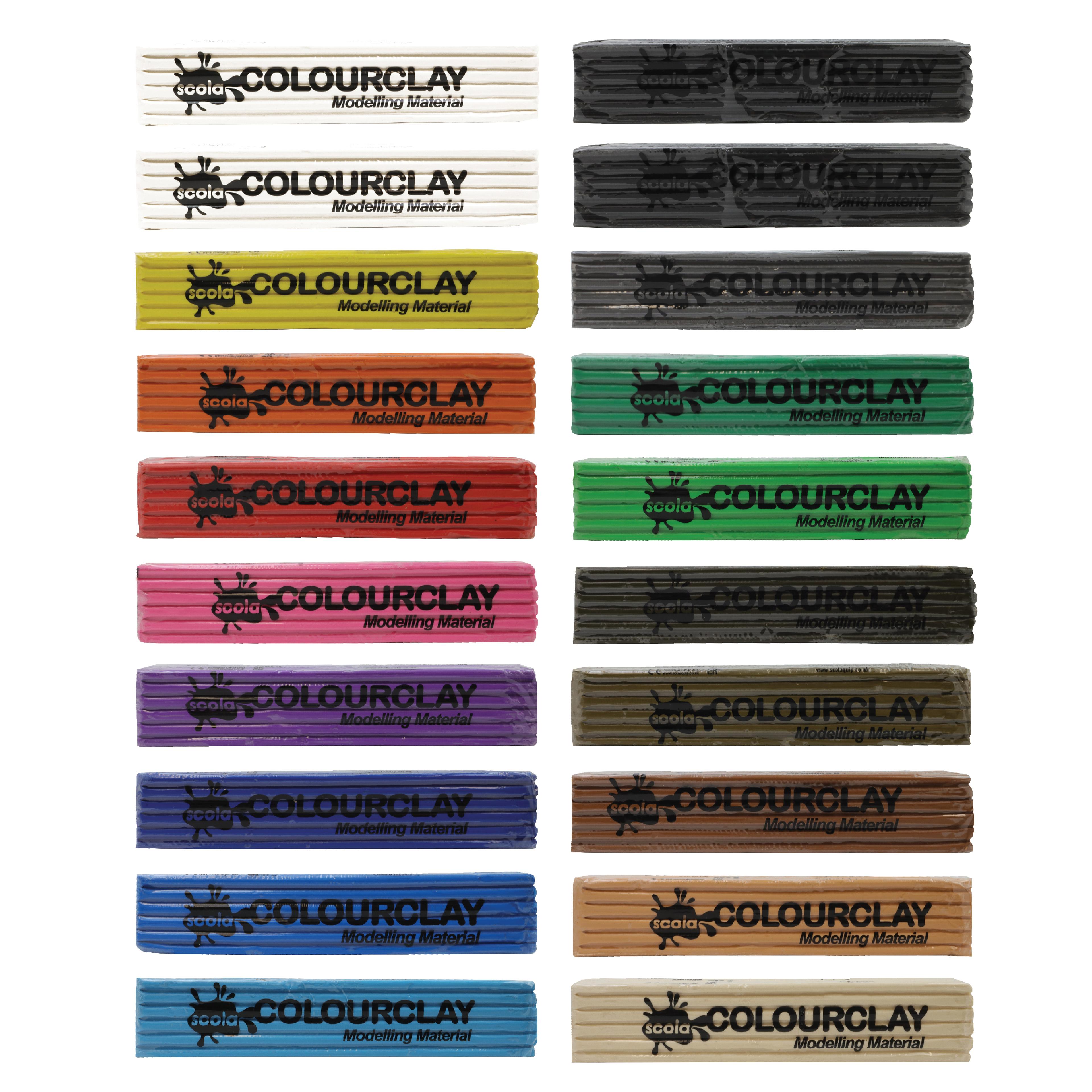 Scola Colour Clay - 500g - Standard Colours - Pack of 20