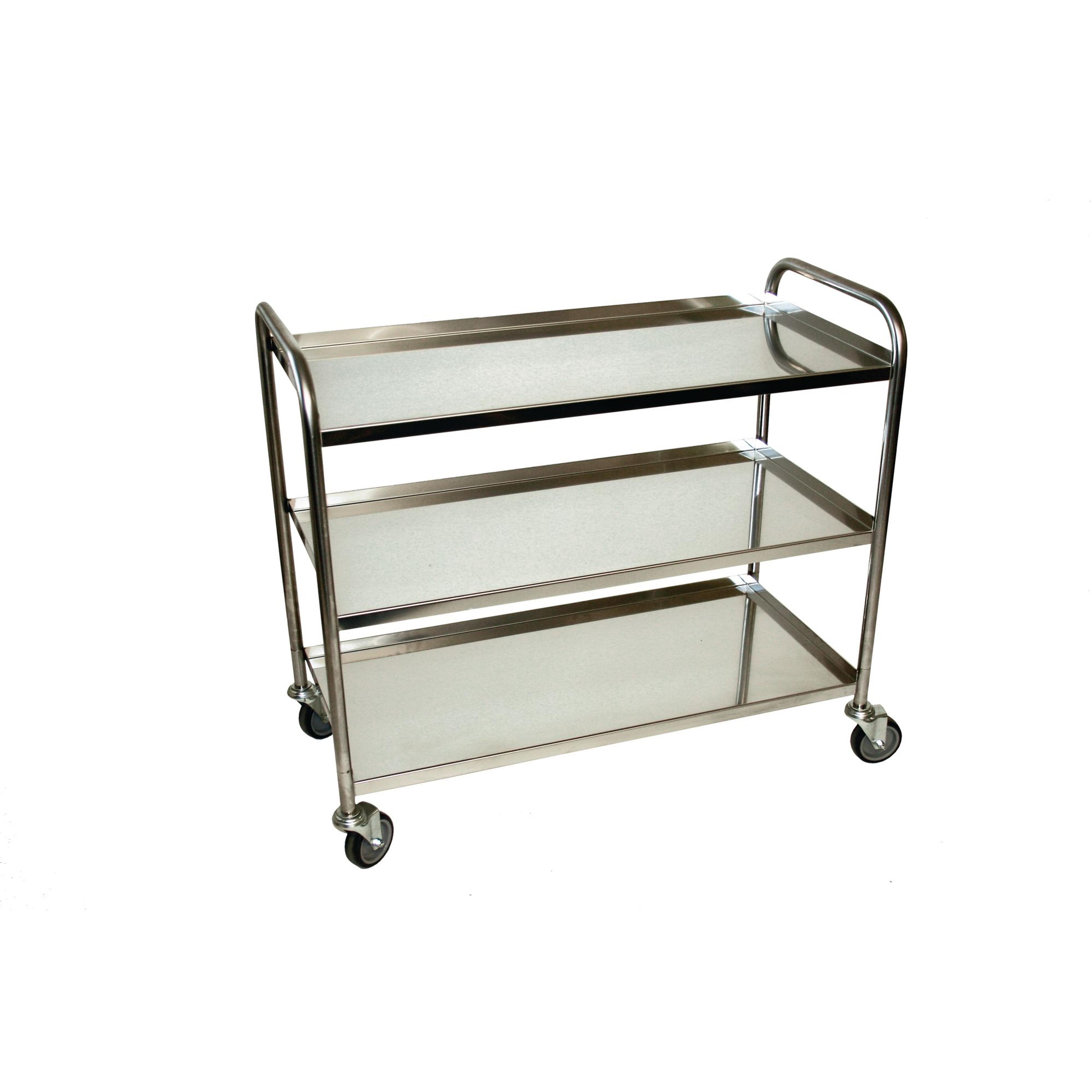 Three Tier Stainless Steel Apparatus Trolley