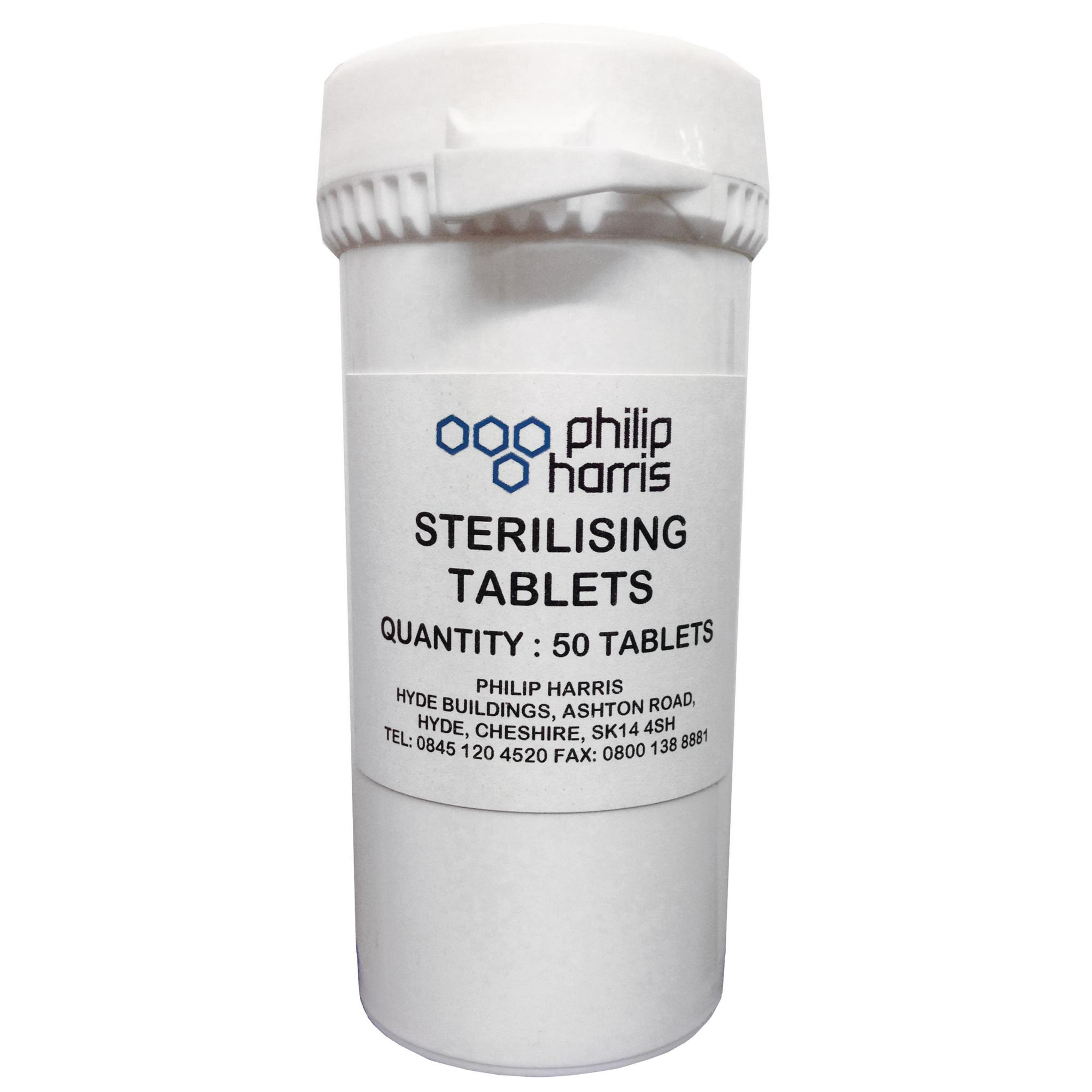 Philip Harris Sterilising Tablets - Pack of 50