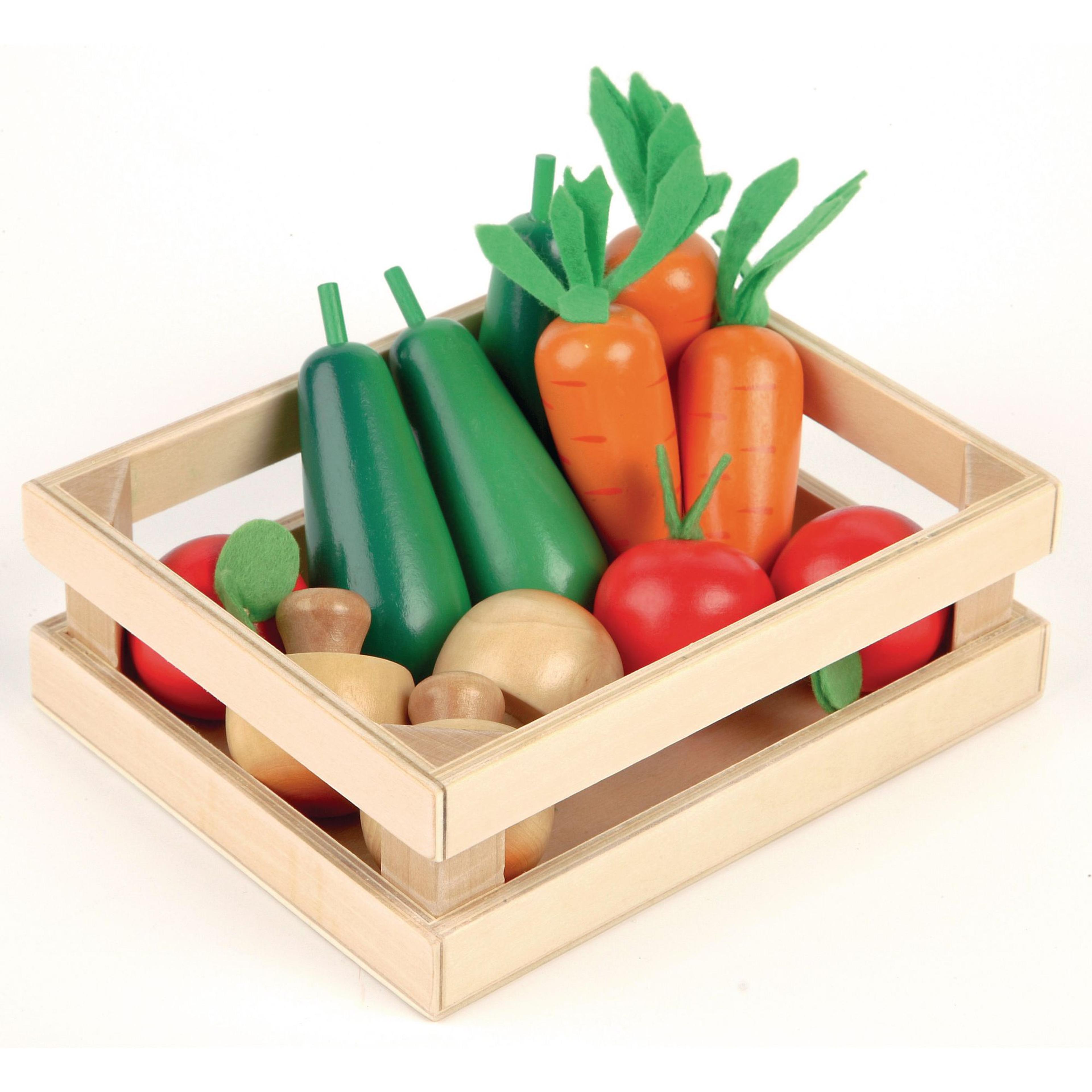 TIDLO Wooden Food Crate - Winter Vegetables