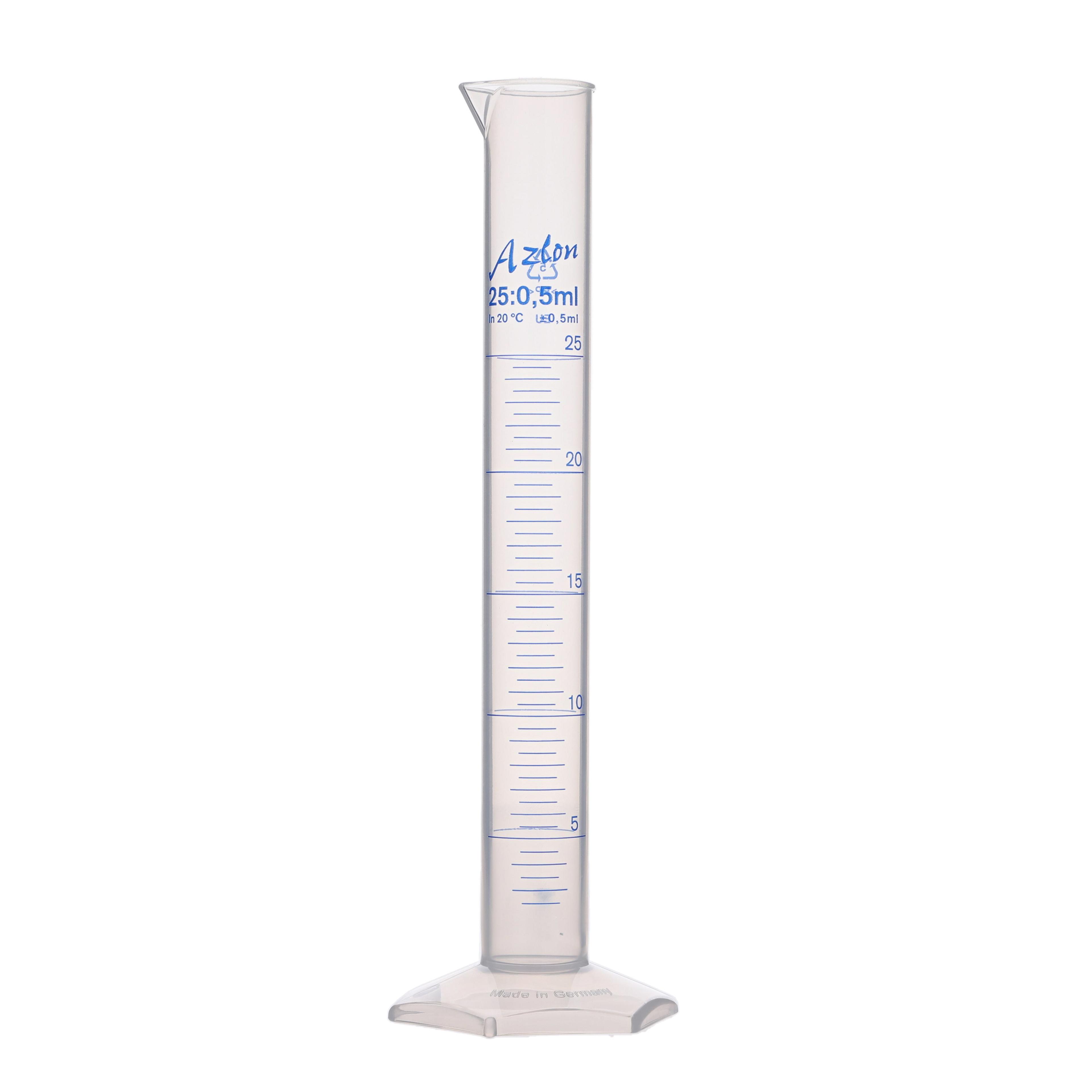 AZLON Measuring Cylinder - Tall Form - 25ml - Pack of 10