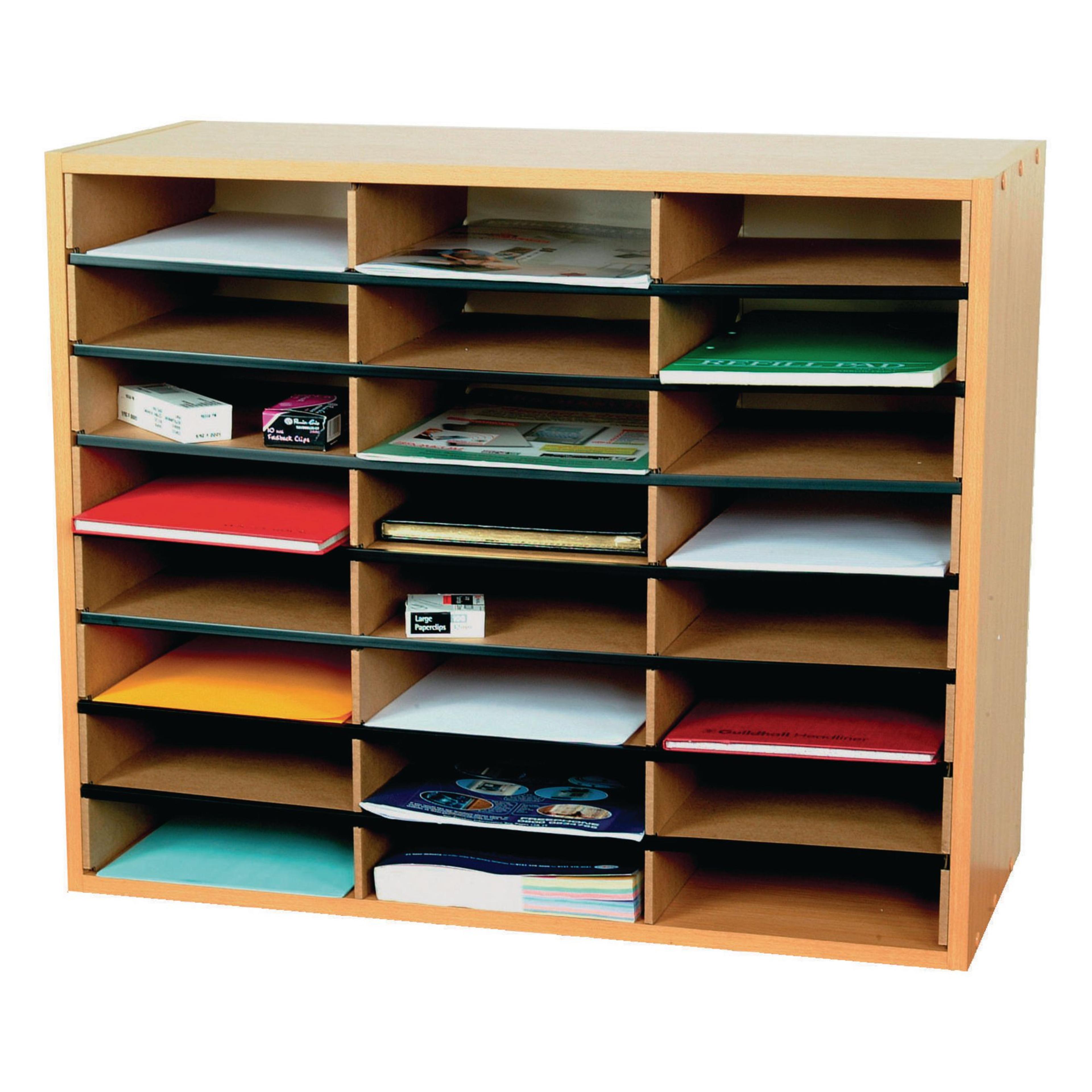 Pigeon Hole Unit 24 Section - Beech