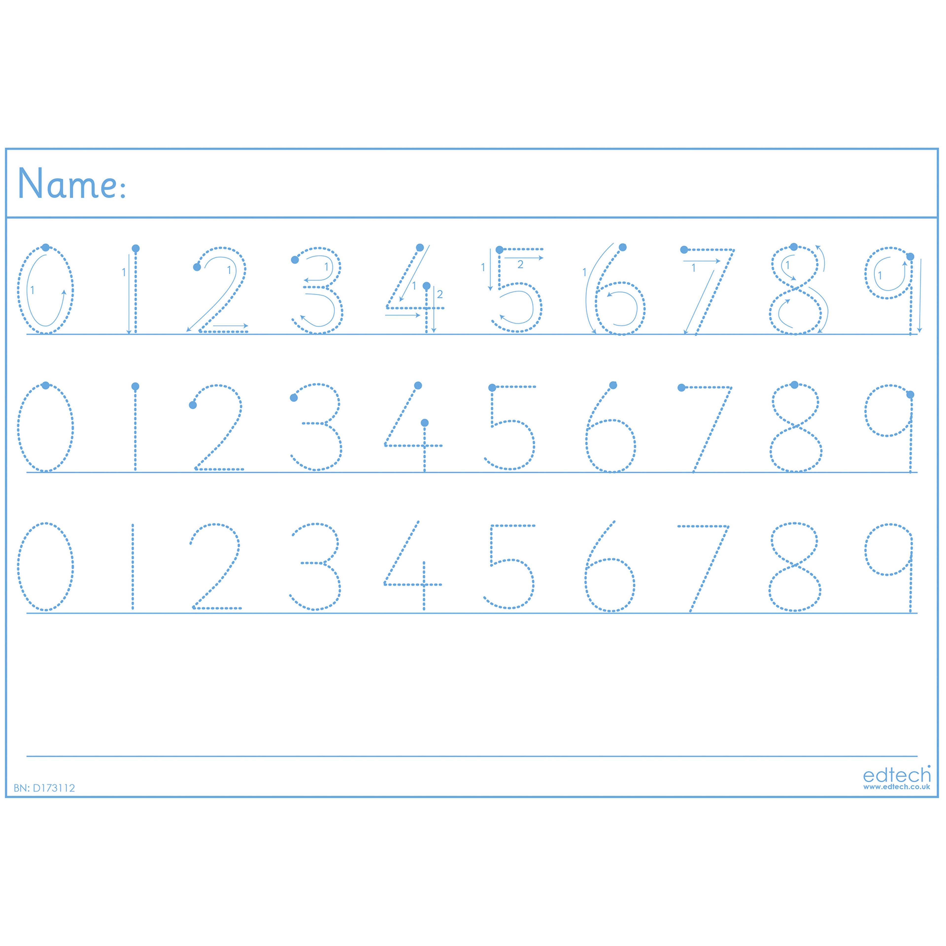 SPACERIGHT Number Tracing Boards - 0-9