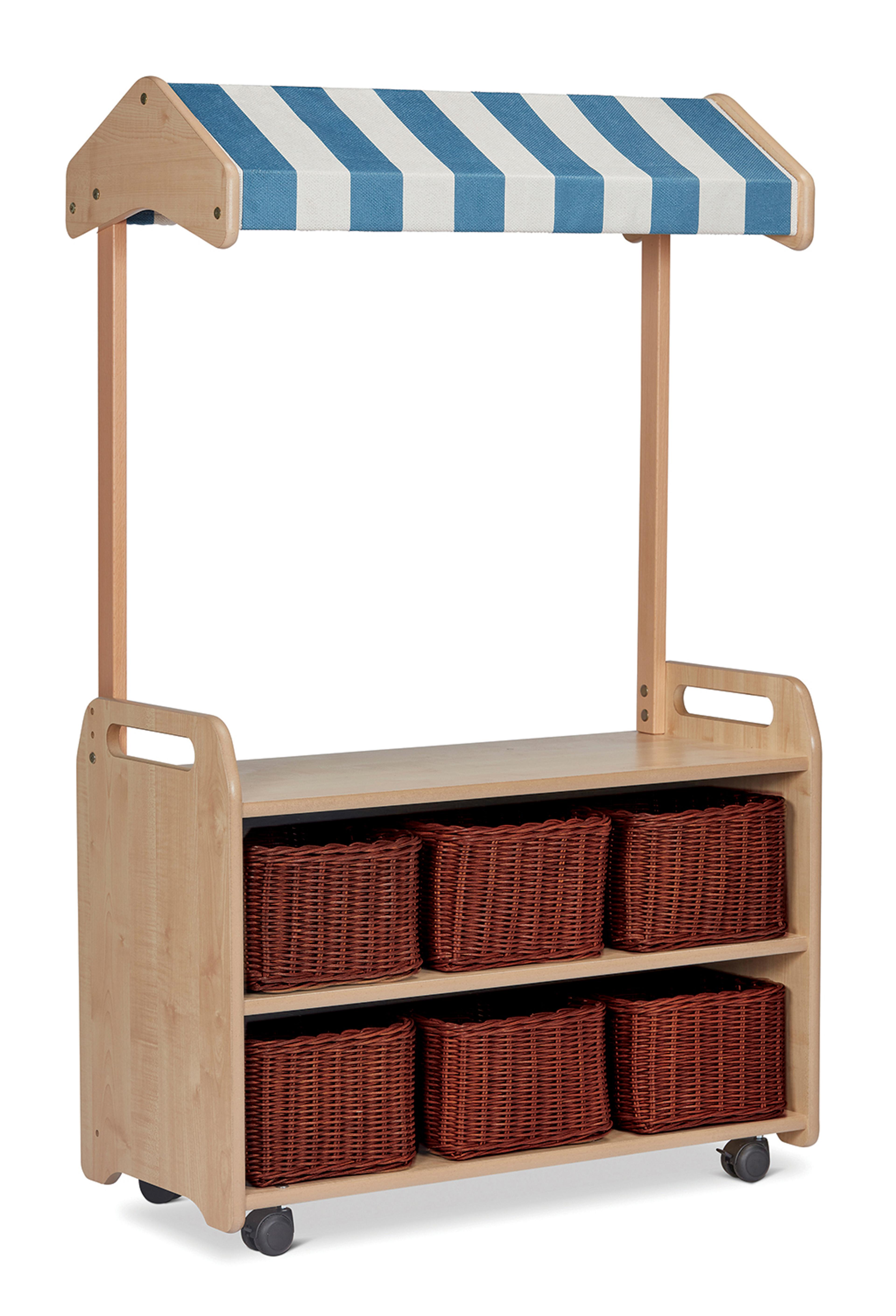 Millhouse Mobile Unit With Shop Canopy and Rattan Baskets