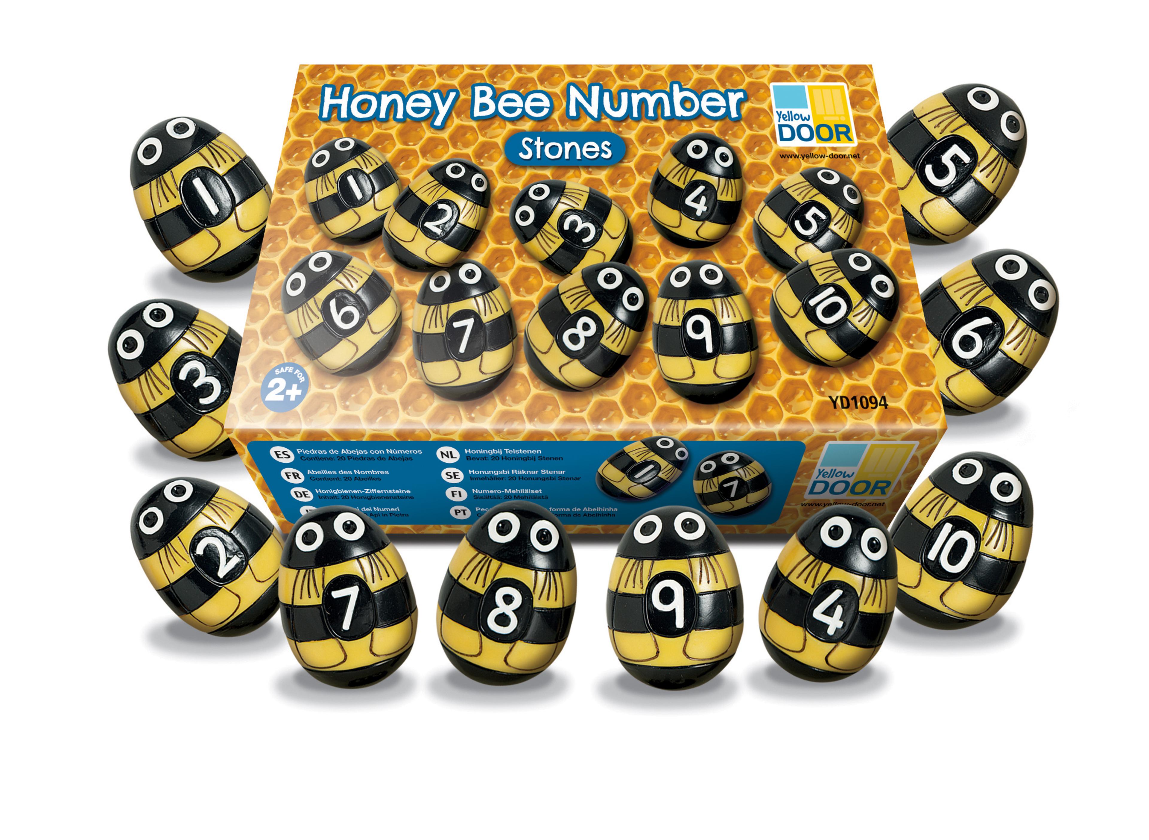Yellow Door Honey Bee Number Stones