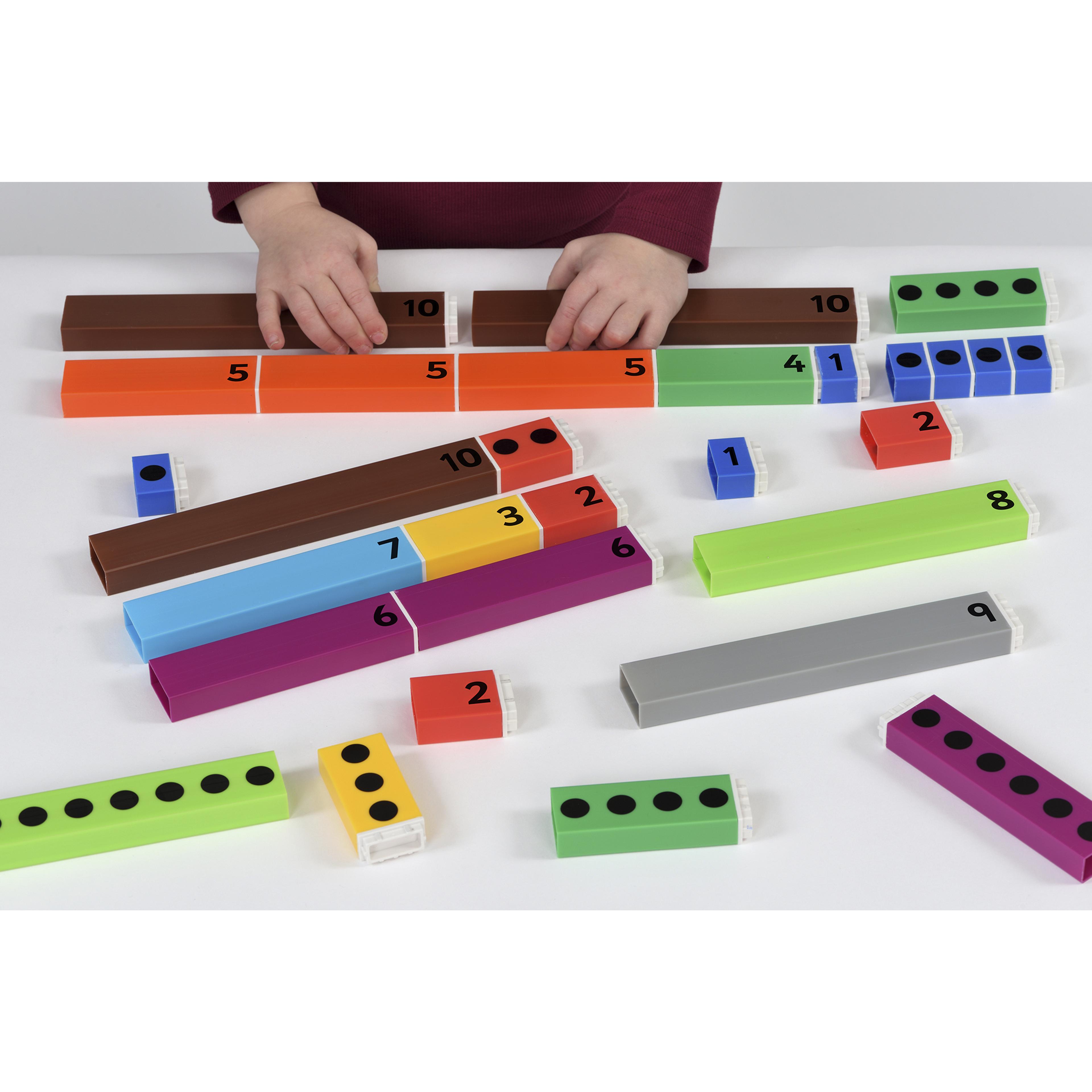 educational advantage Connecting Number Rods Set -  64 Piece