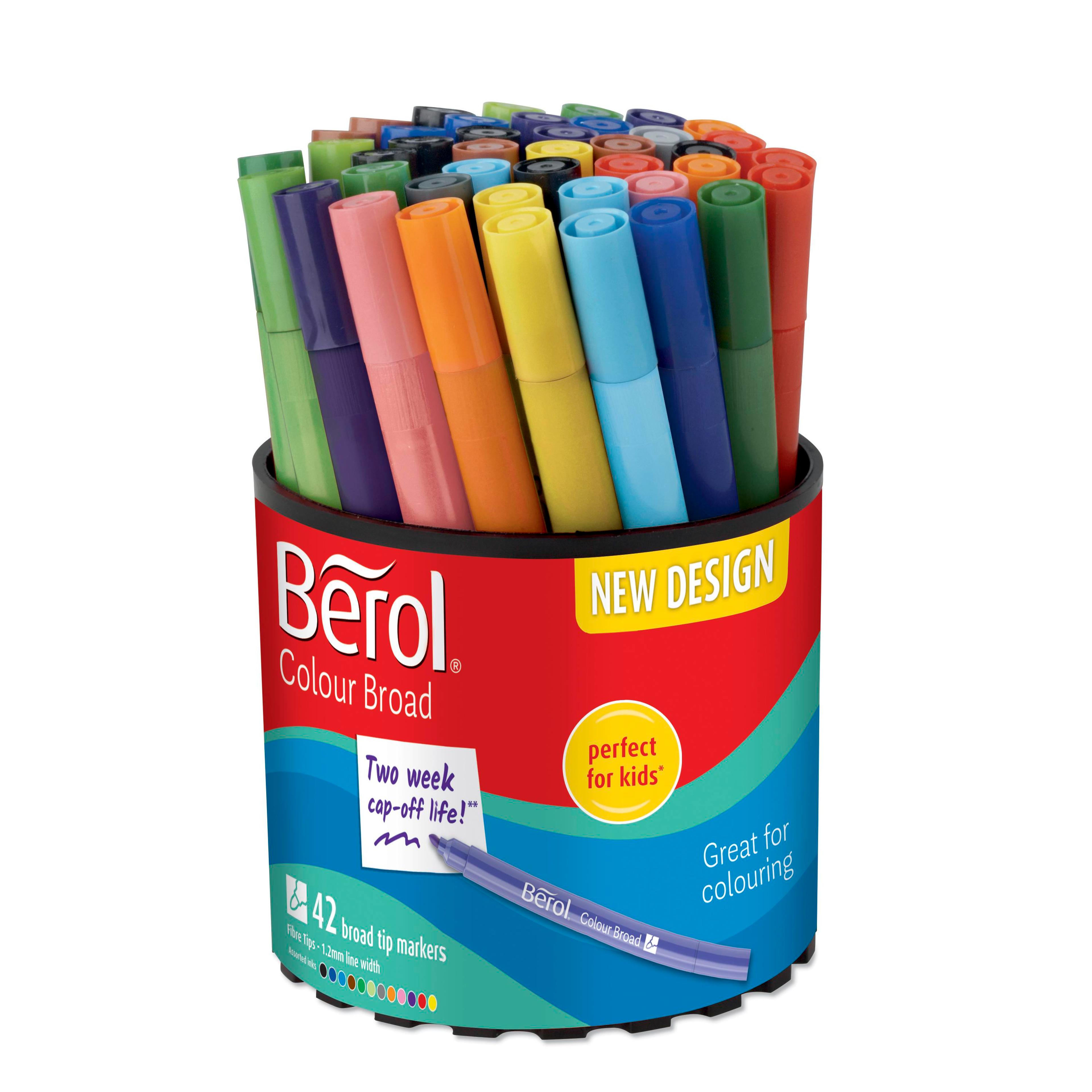 Berol Colour Broad Pens - Pack of 42